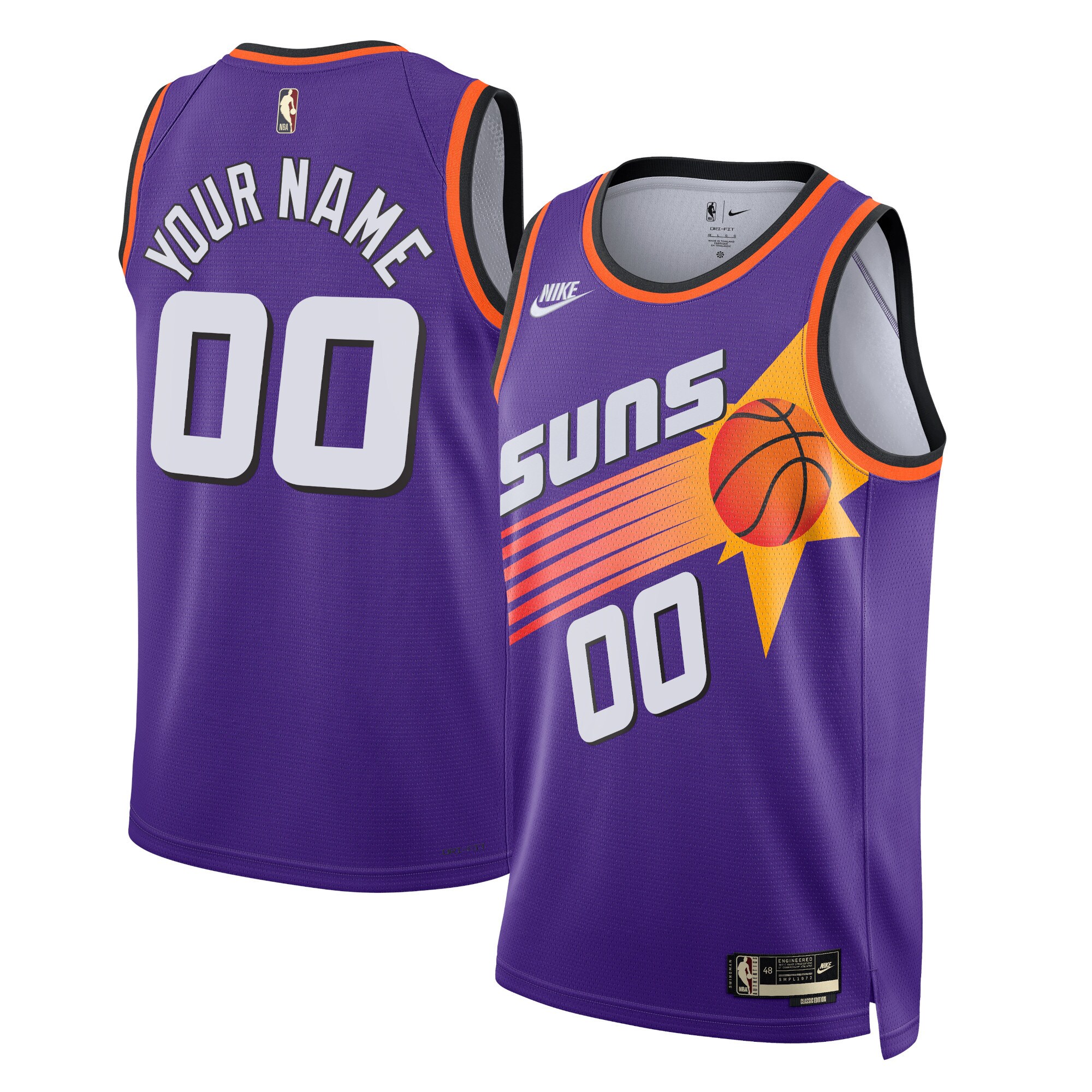 Suns Purple Classic Jersey - Nike - Custom Name & Number