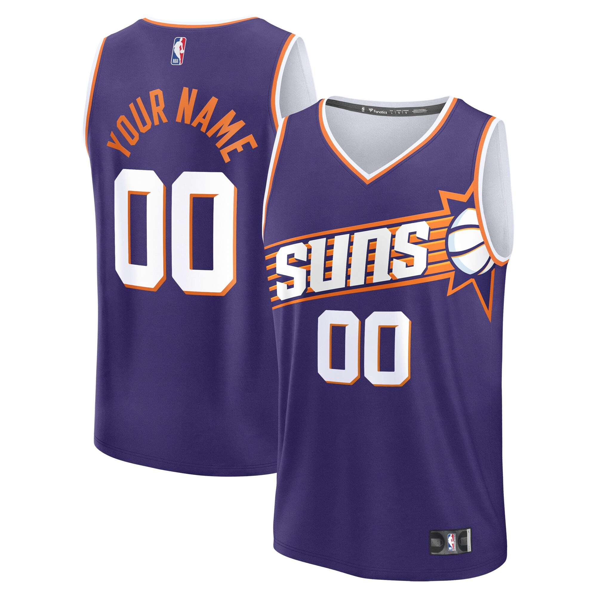 Suns Purple Custom Jersey - Fanatics Suns Purple Jersey - Custom Name