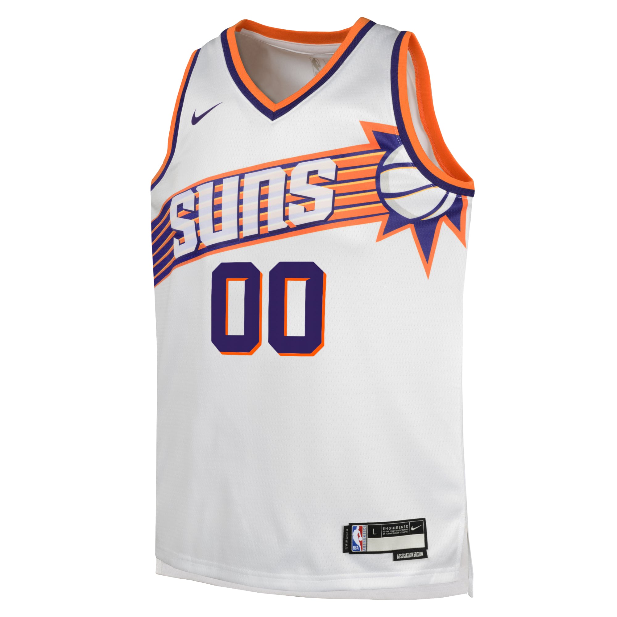 Alternative view of Suns White Association Jersey - Nike - Custom Number