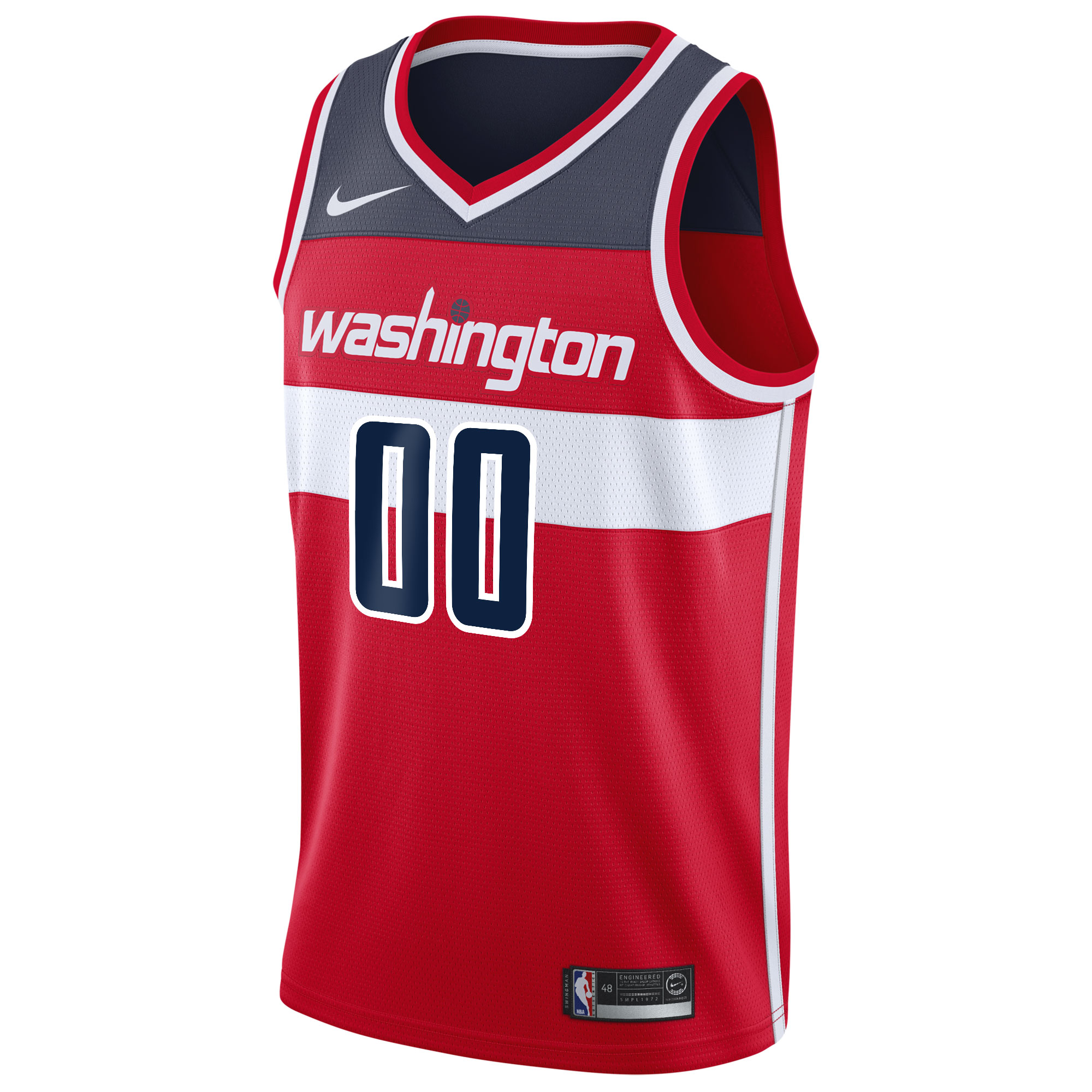 Alternative view of swingman Nike Wizards Red Jersey - Nike Wizards Red Jersey - Swingman