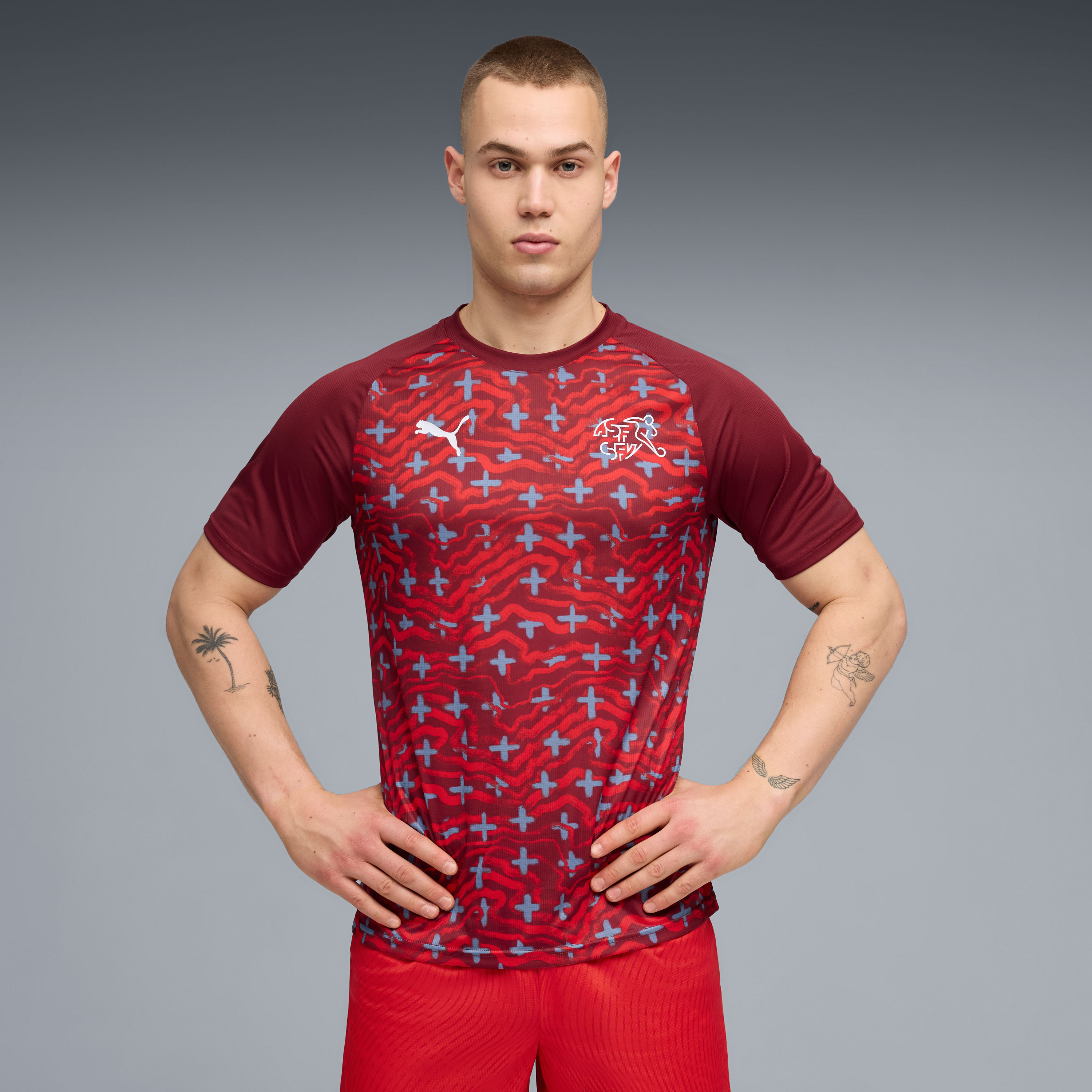 Switzerland National Team Puma Pre-Match Jersey - Red