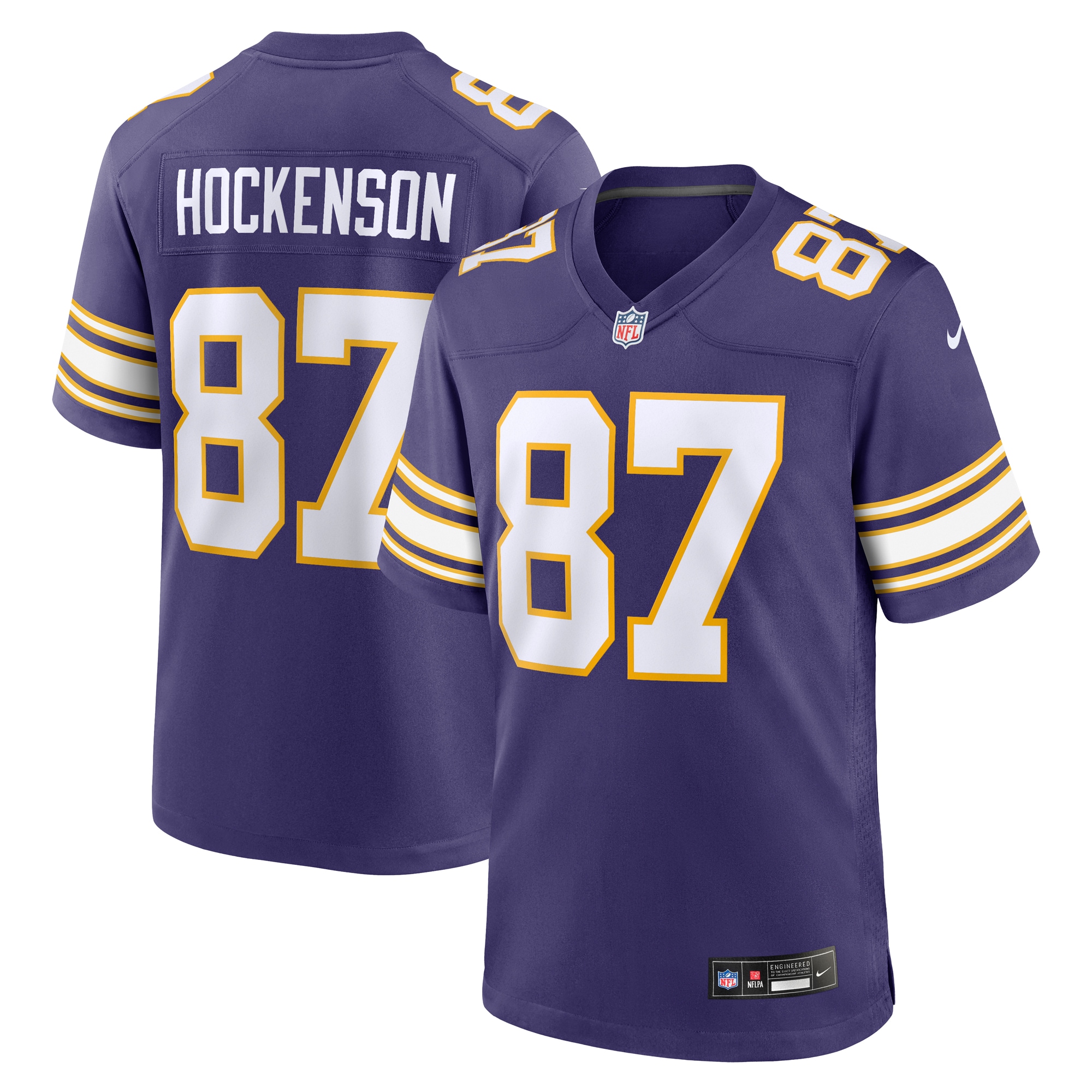 T.J. Hockenson Minnesota Vikings Classic Player Game Jersey - Purple
