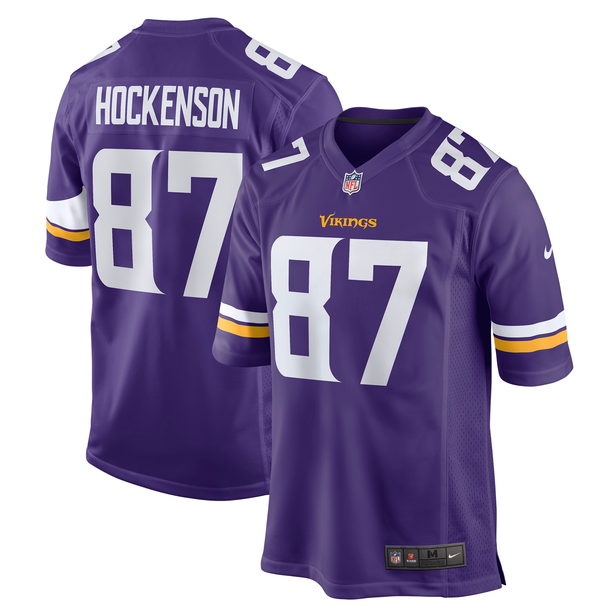 T.J. Hockenson Minnesota Vikings Game Player Jersey - Purple