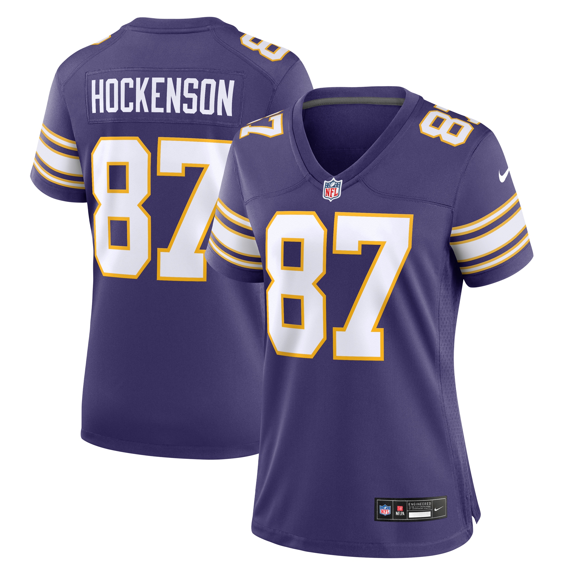 T.J. Hockenson Minnesota Vikings Women's Player Jersey - Purple