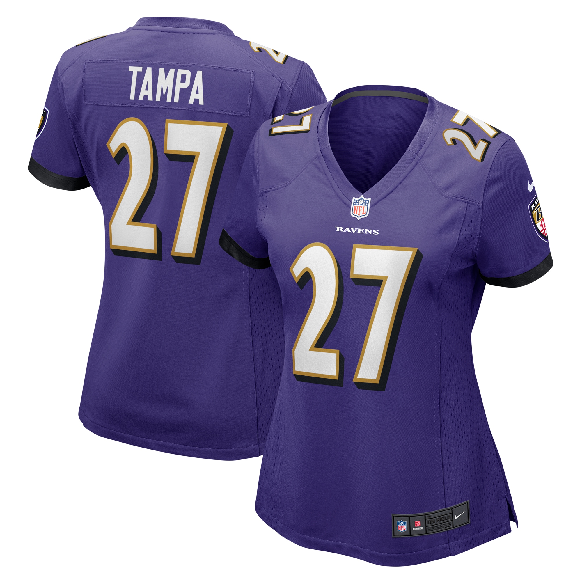 T.J. Tampa Baltimore Ravens Women's Game Jersey - Purple