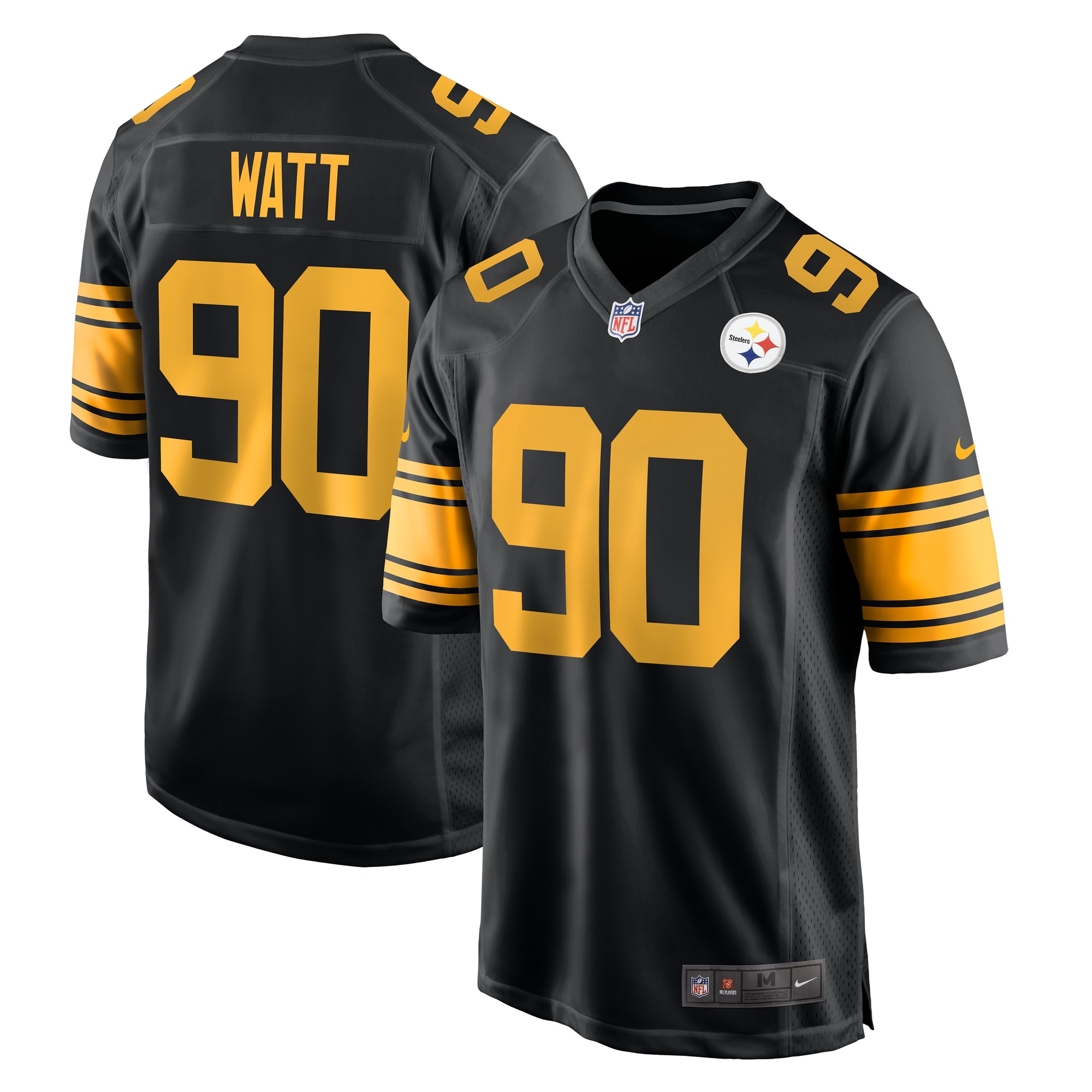 T.J. Watt Pittsburgh Steelers Alternate Game Jersey - Black