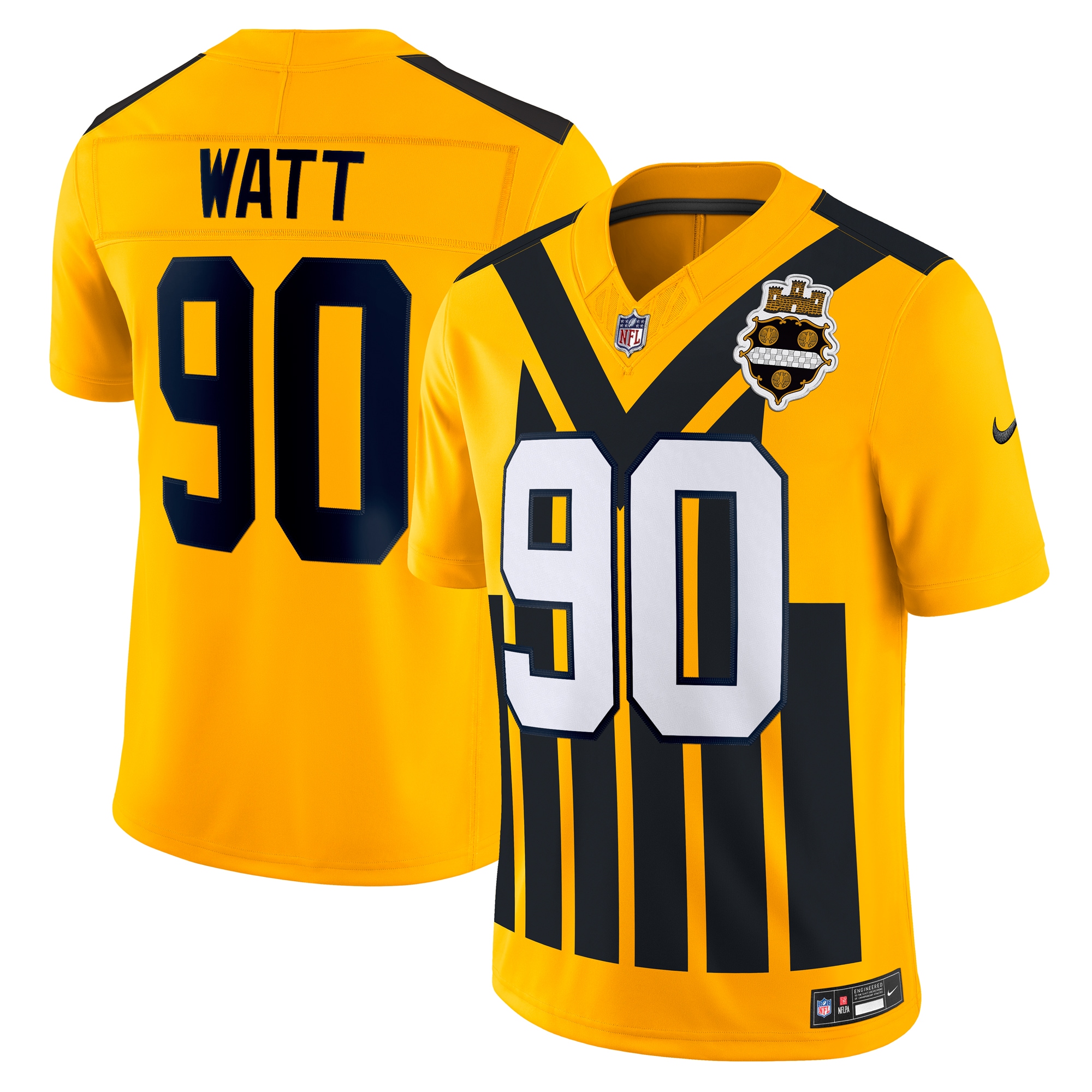 T.J. Watt Pittsburgh Steelers Alternate Vapor F.U.S.E. Limited Jersey - Gold