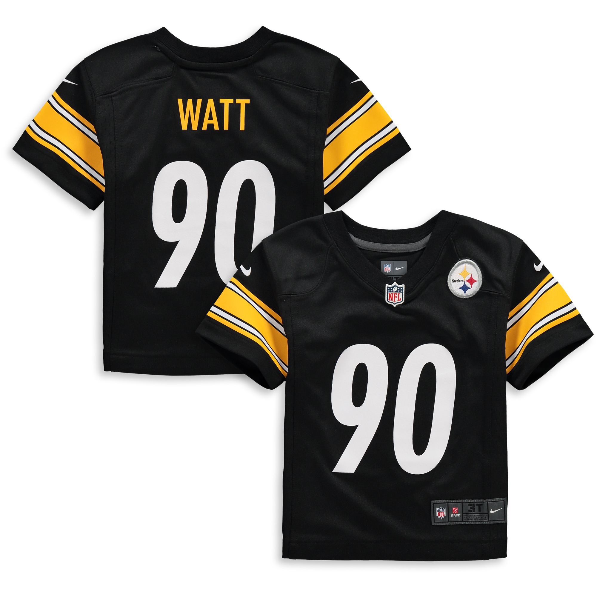T.J. Watt Pittsburgh Steelers Toddler Game Jersey - Black
