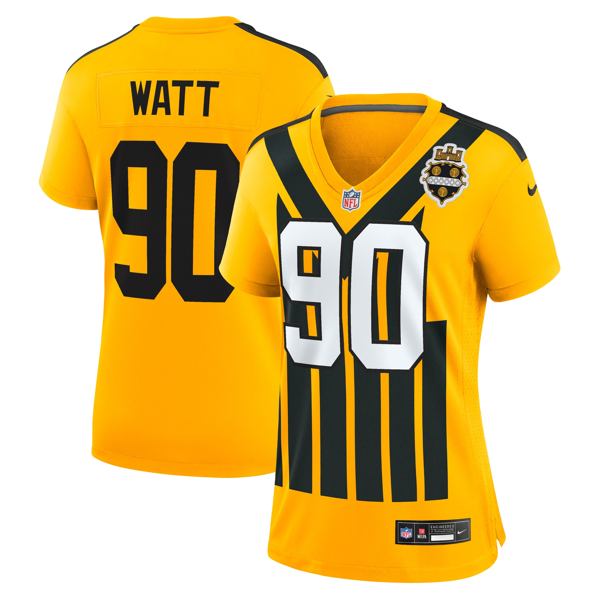 T.J. Watt Pittsburgh Steelers Women's Alternate 1933 Throwback Game Jersey