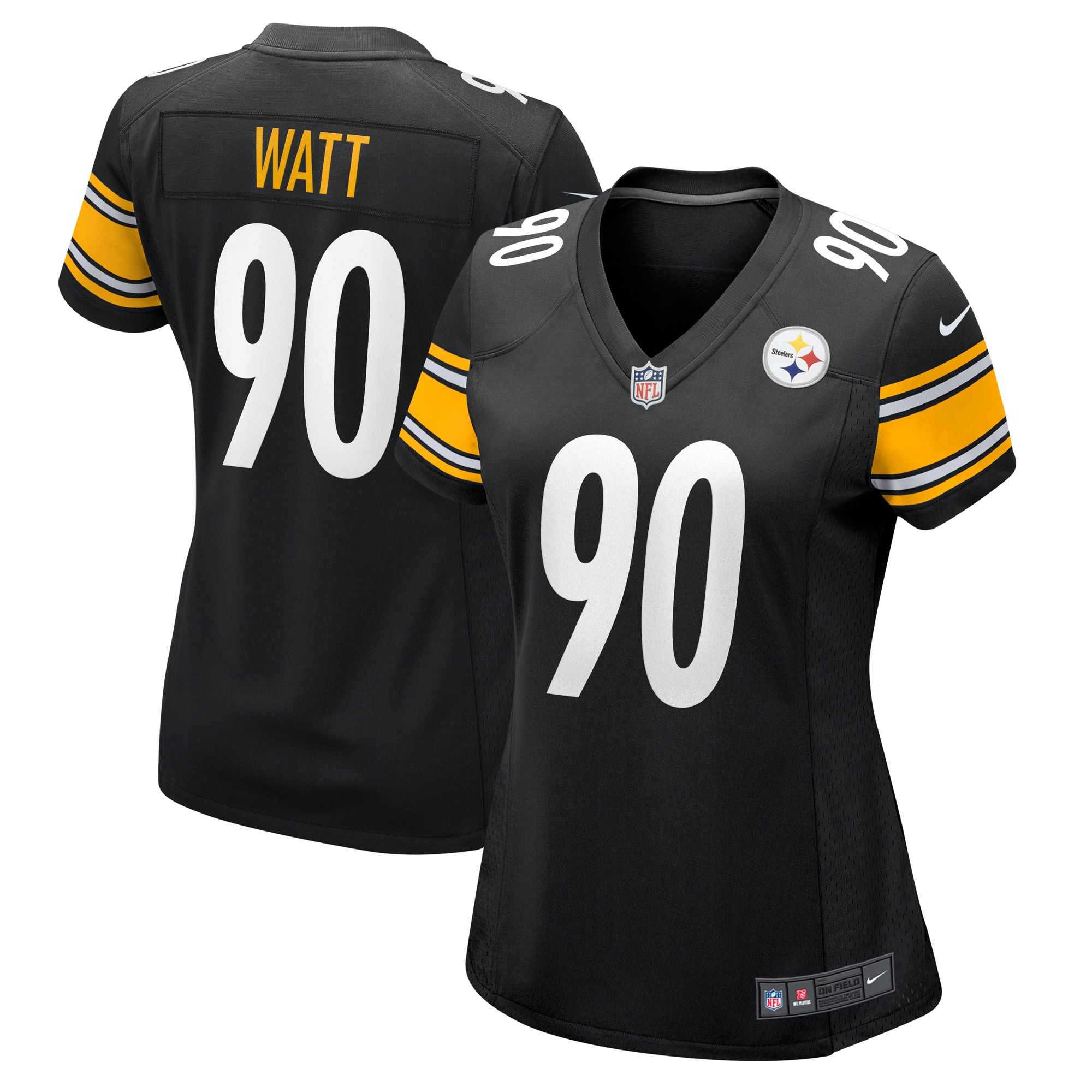 T.J. Watt Pittsburgh Steelers Women's Team Game Jersey - Black