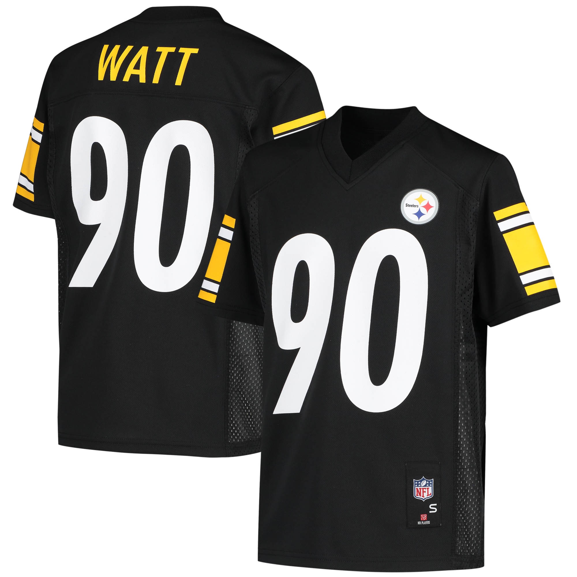 T.J. Watt Pittsburgh Steelers Youth Player Jersey - Black