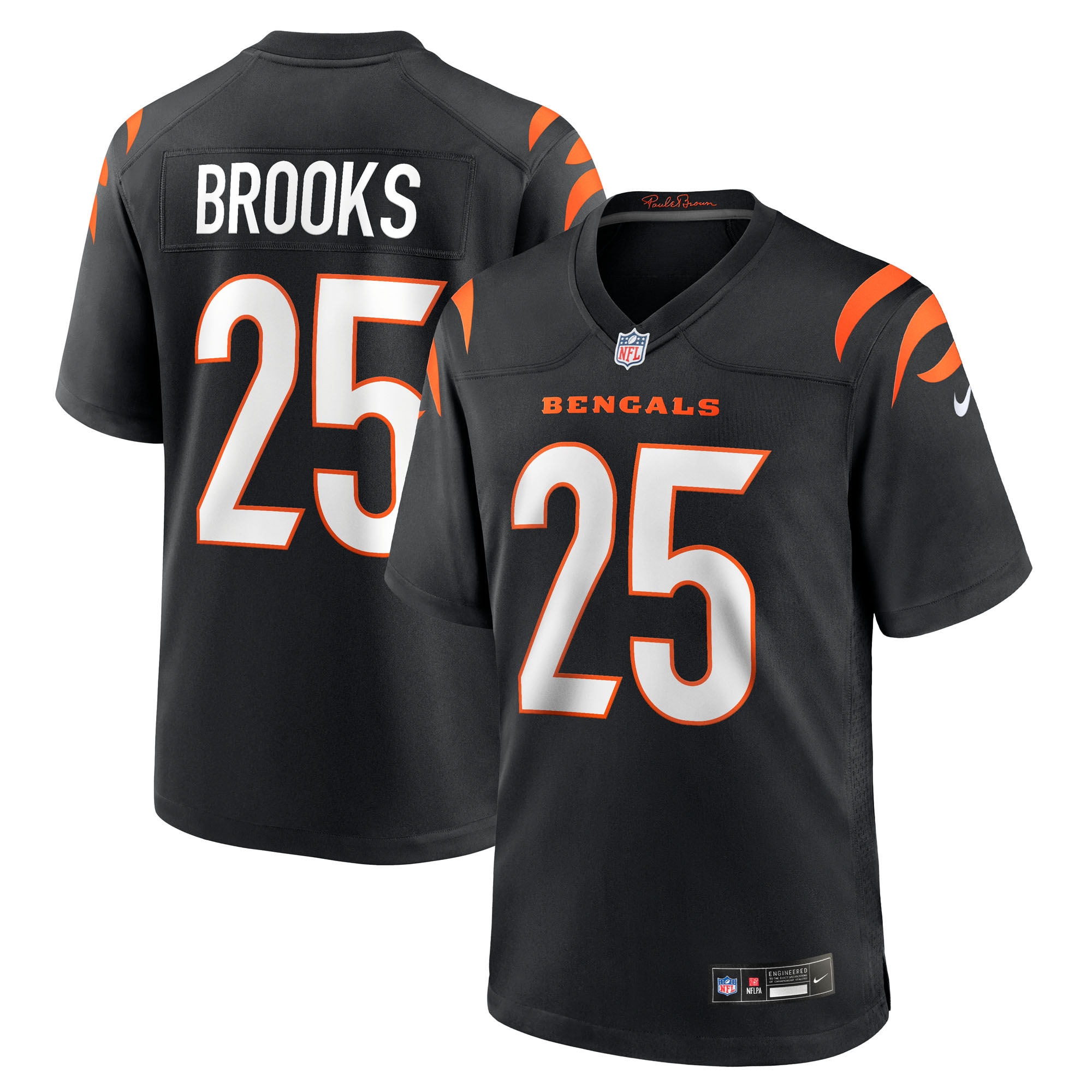 Tahj Brooks Cincinnati Bengals Team Game Jersey - Black