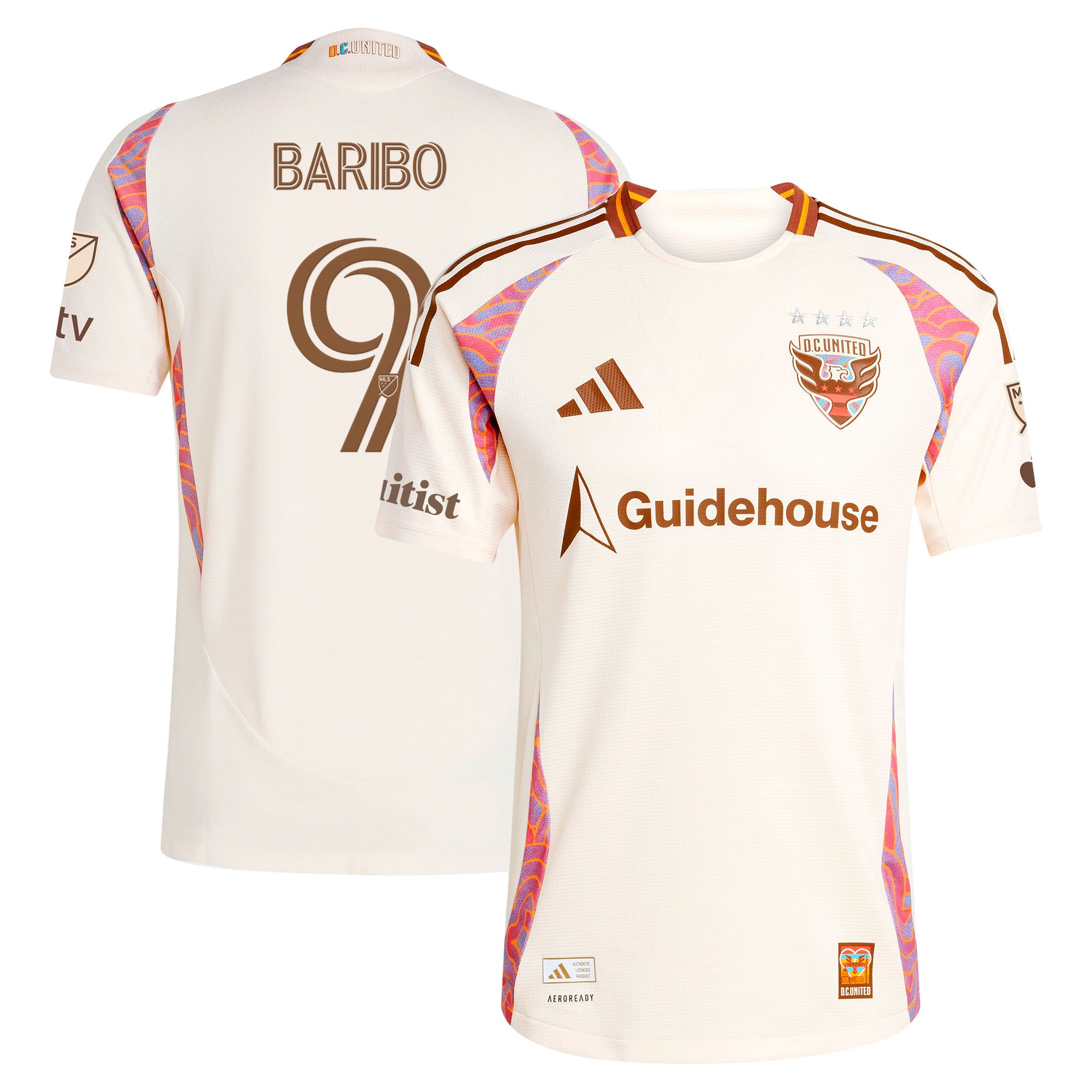 Tai Baribo D.C. United 2025 The Soul Kit On-Field Jersey - Natural