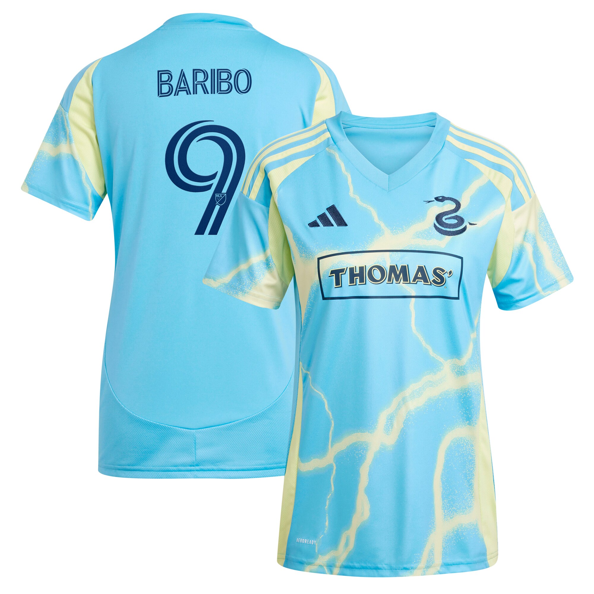 Tai Baribo Philadelphia Union Women's 2025 The Voltage Kit Player Jersey - Blue