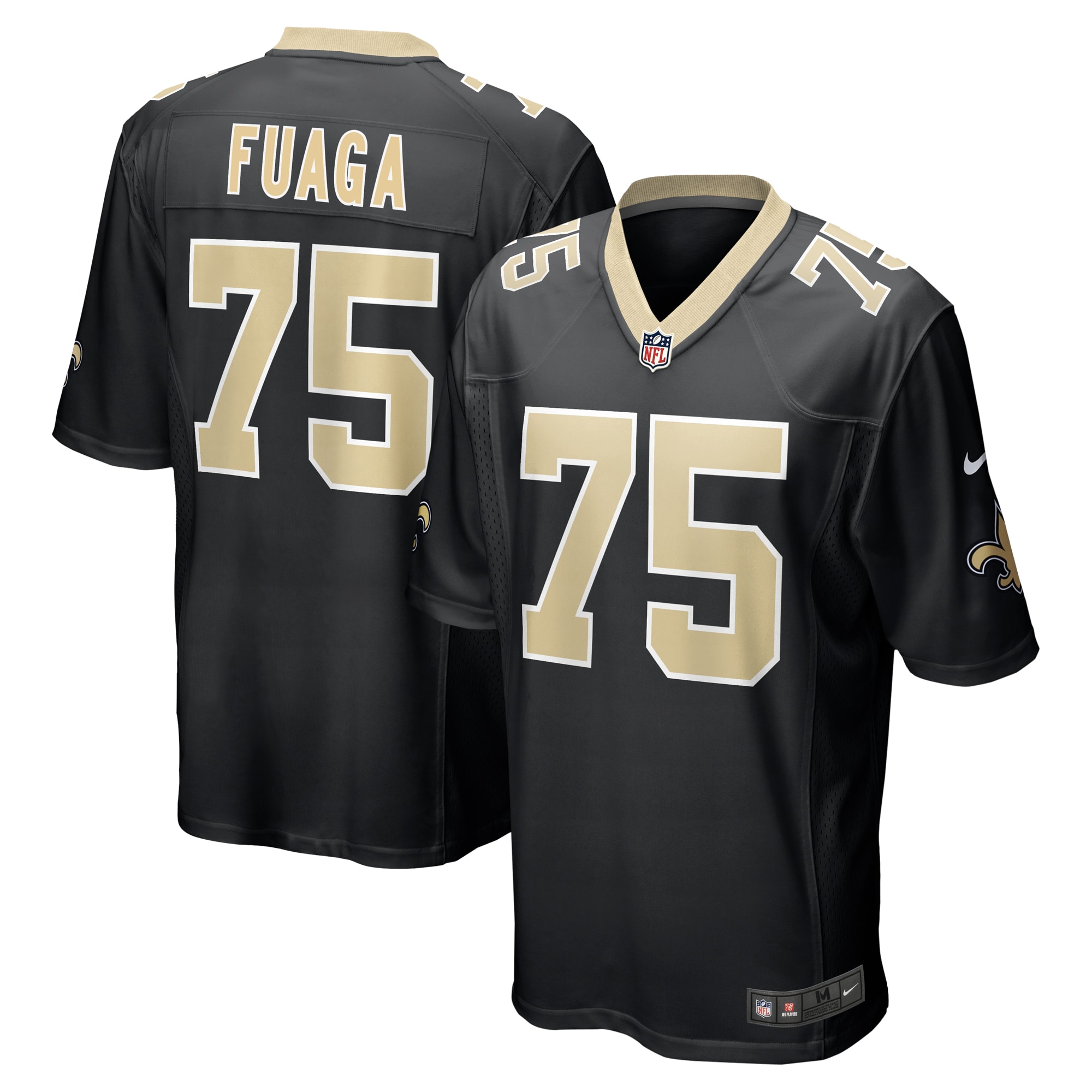 Taliese Fuaga New Orleans Saints Player Game Jersey - Black