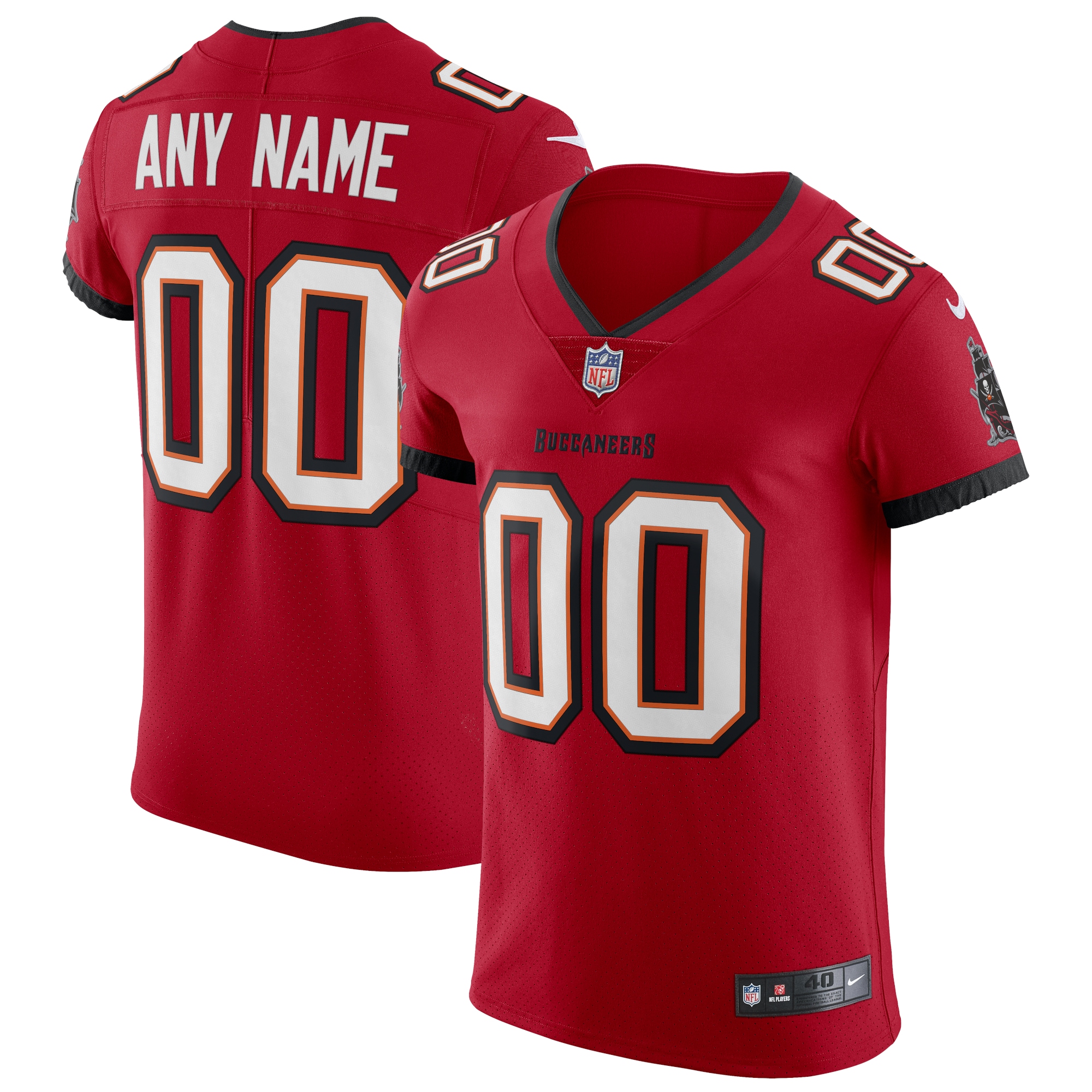Tampa Bay Buccaneers Vapor Elite Custom Jersey - Red