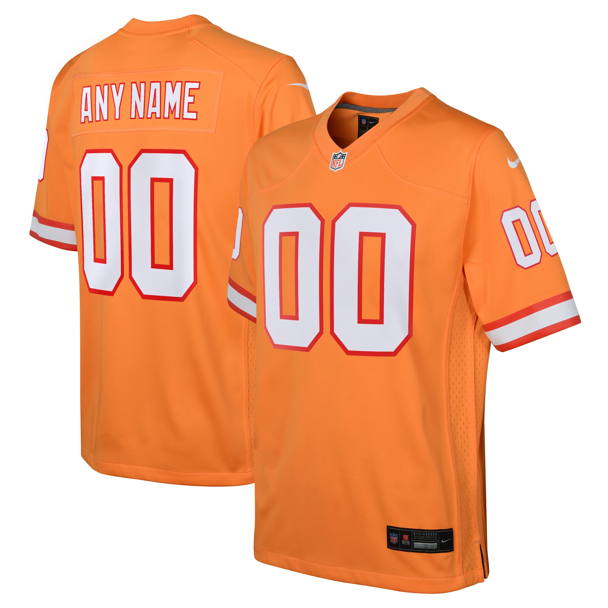 Tampa Bay Buccaneers Youth Custom Throwback Game Jersey - Orange