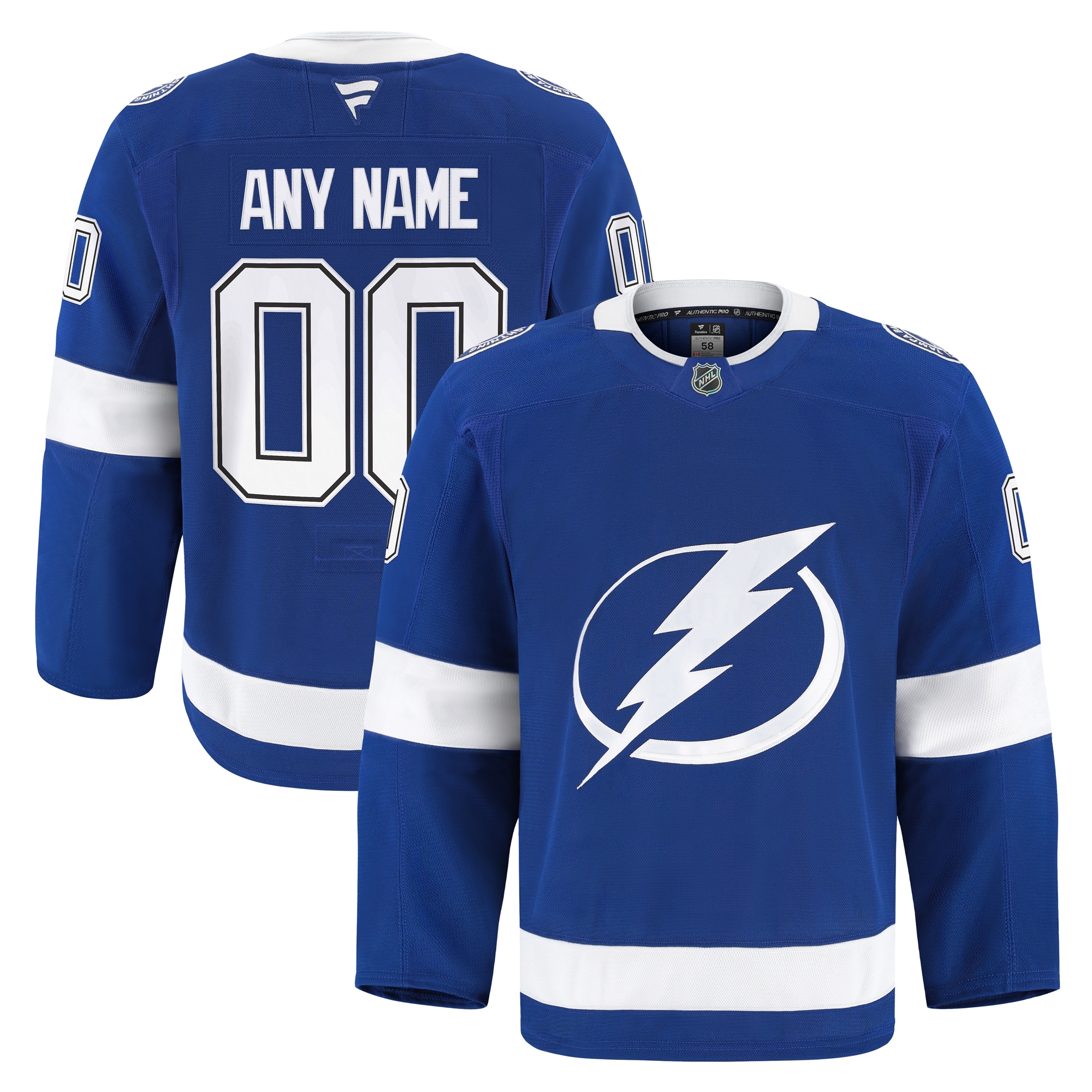 Tampa Bay Lightning Fanatics Home Pro Custom Jersey - Blue
