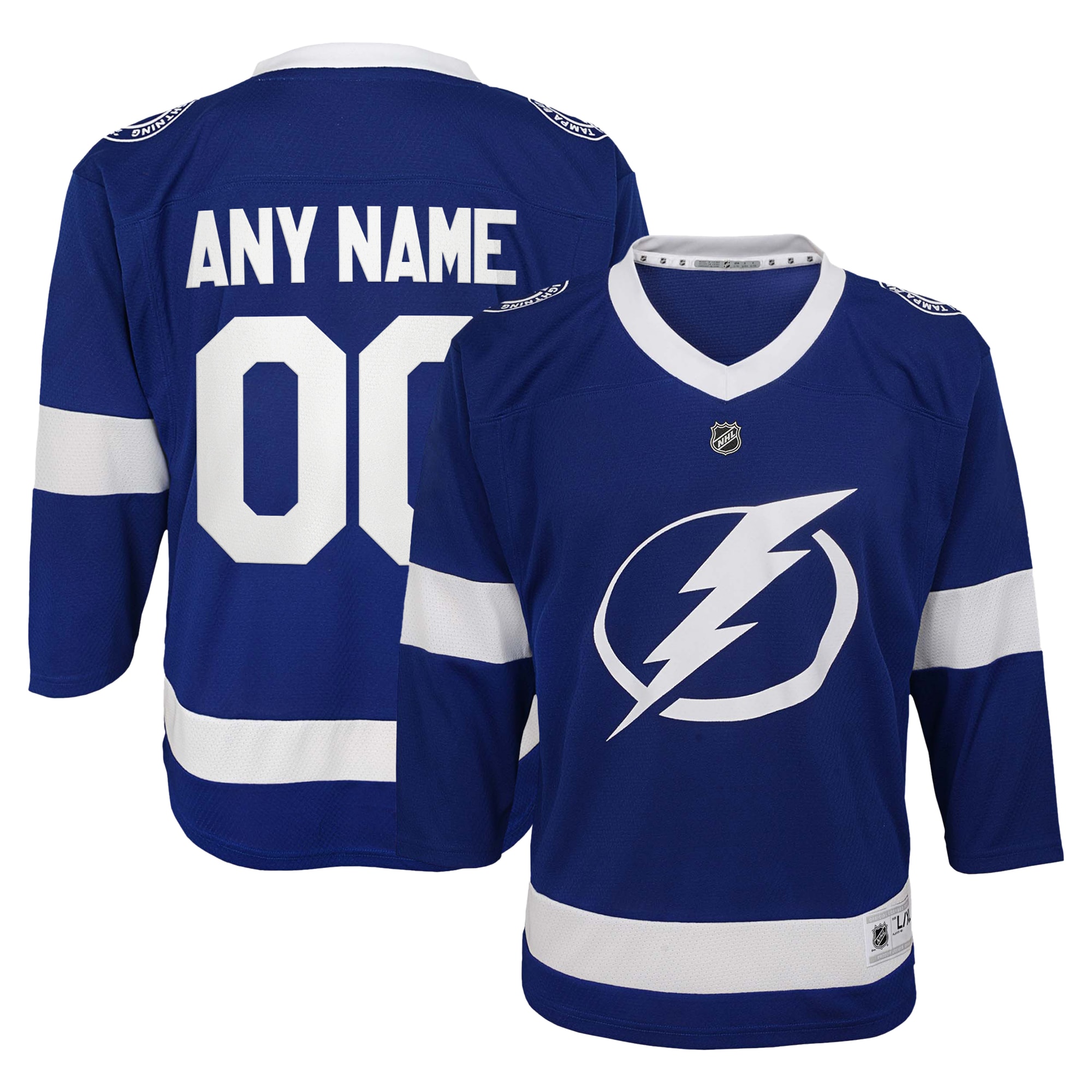 Tampa Bay Lightning Youth Custom Jersey - Blue