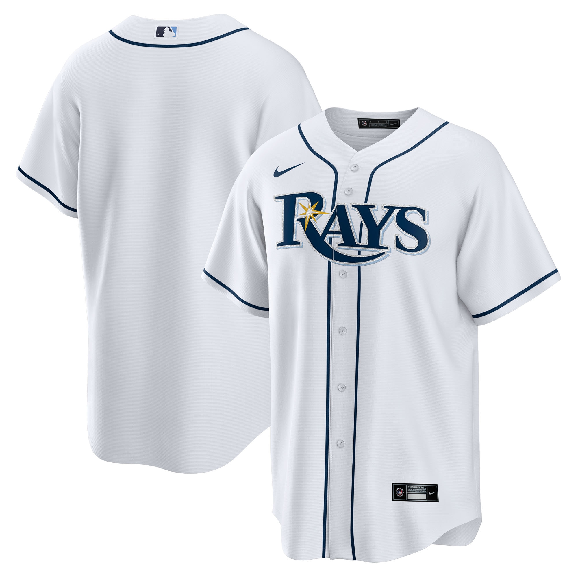 Tampa Bay Rays Home Big & Tall Jersey - White