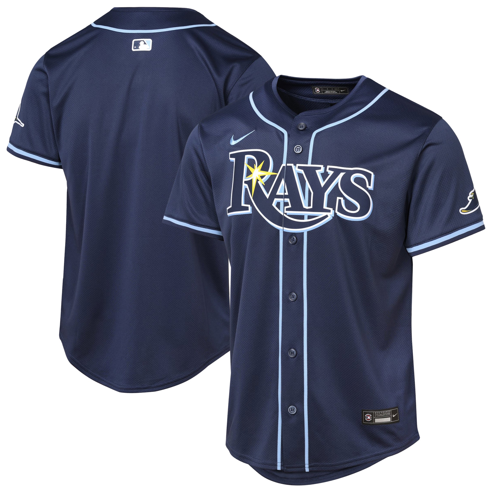 Tampa Bay Rays Youth Road Limited Jersey - Navy