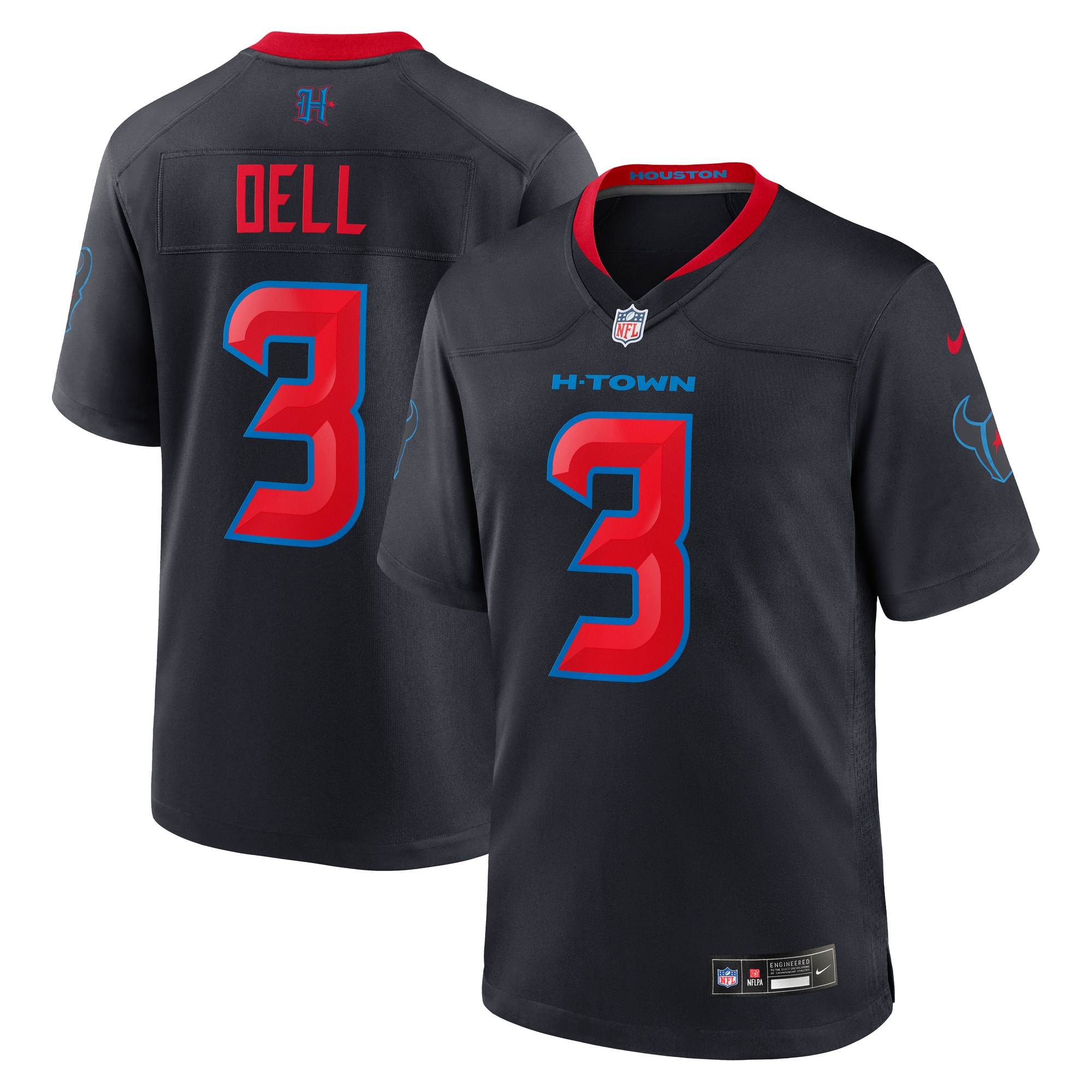 Tank Dell Houston Texans 2nd Alternate Game Jersey - Navy