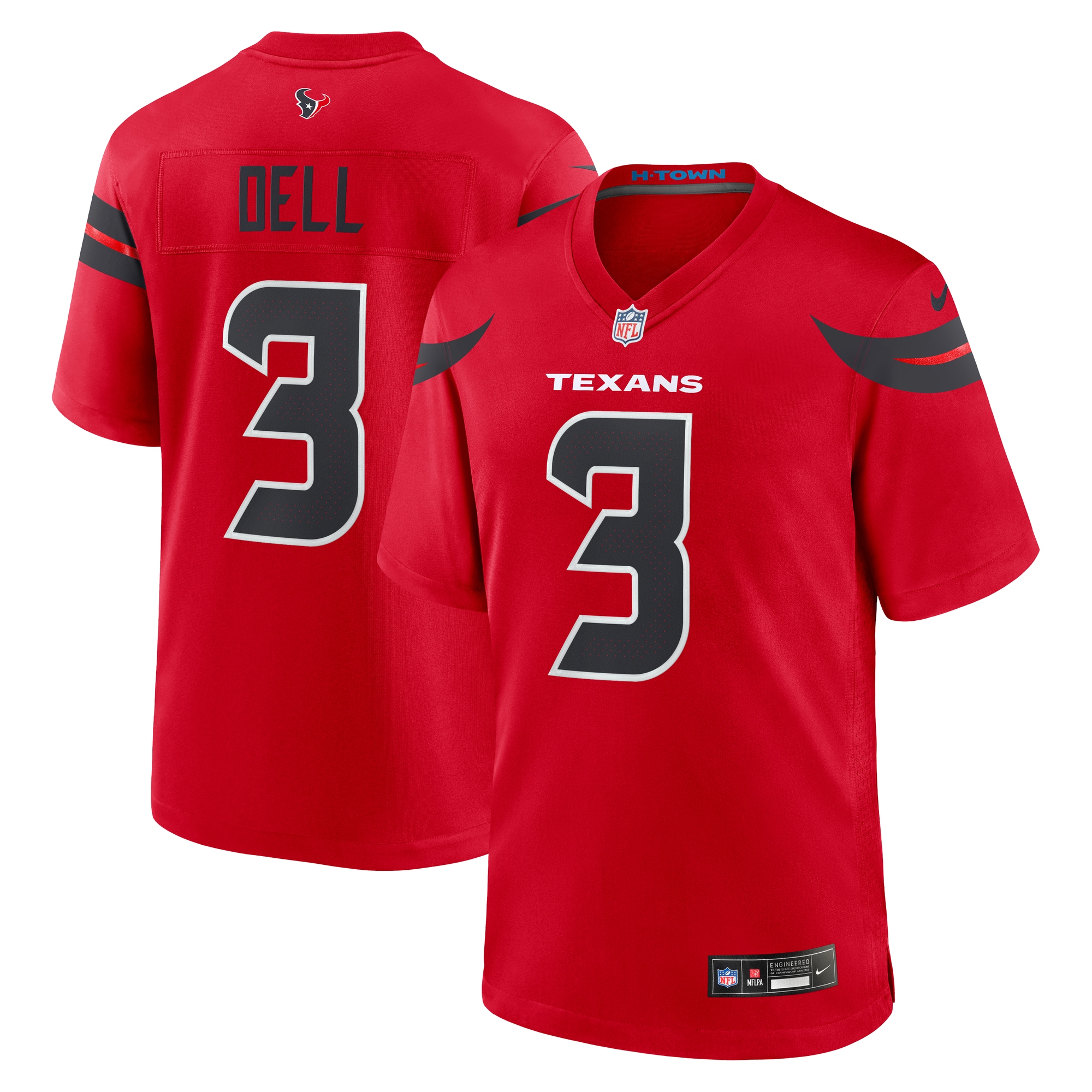 Tank Dell Houston Texans Alternate Game Jersey - Red