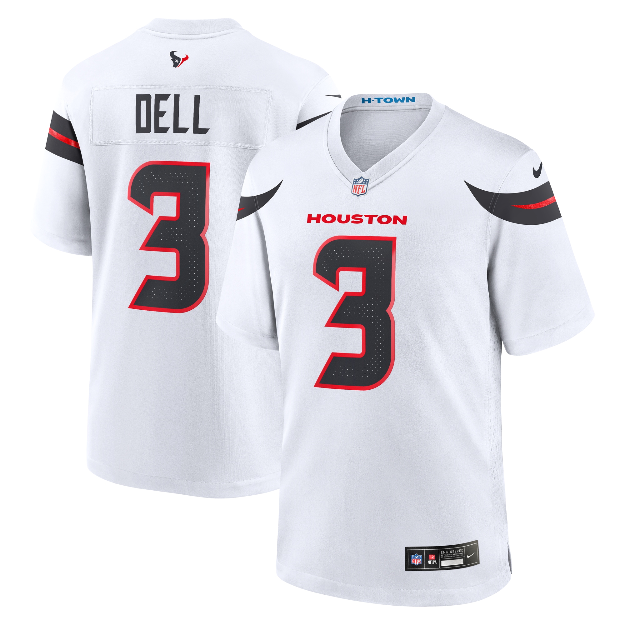 Tank Dell Houston Texans Game Jersey - White