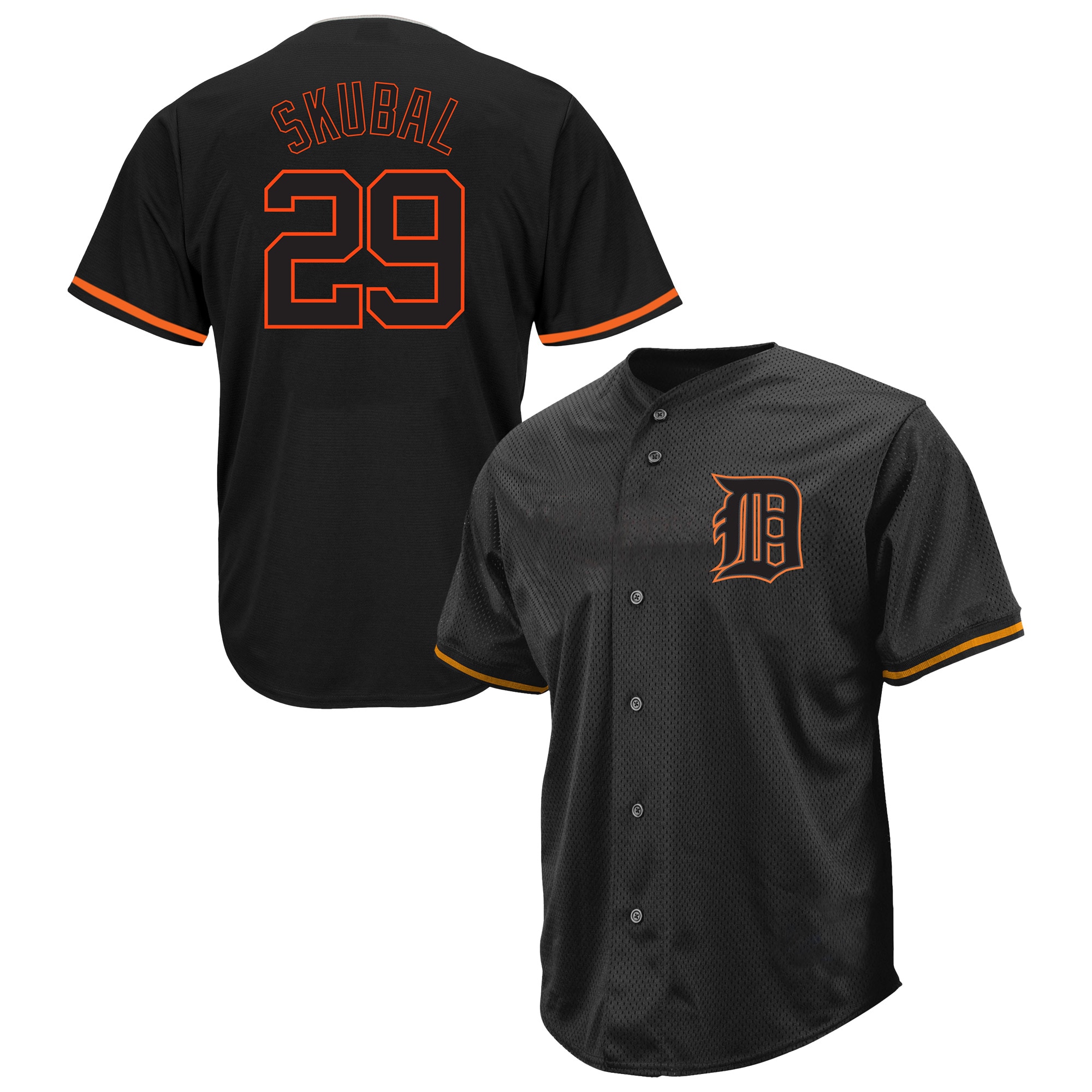 Tarik Skubal Detroit Tigers Profile Big & Tall Pop Fashion Jersey - Black