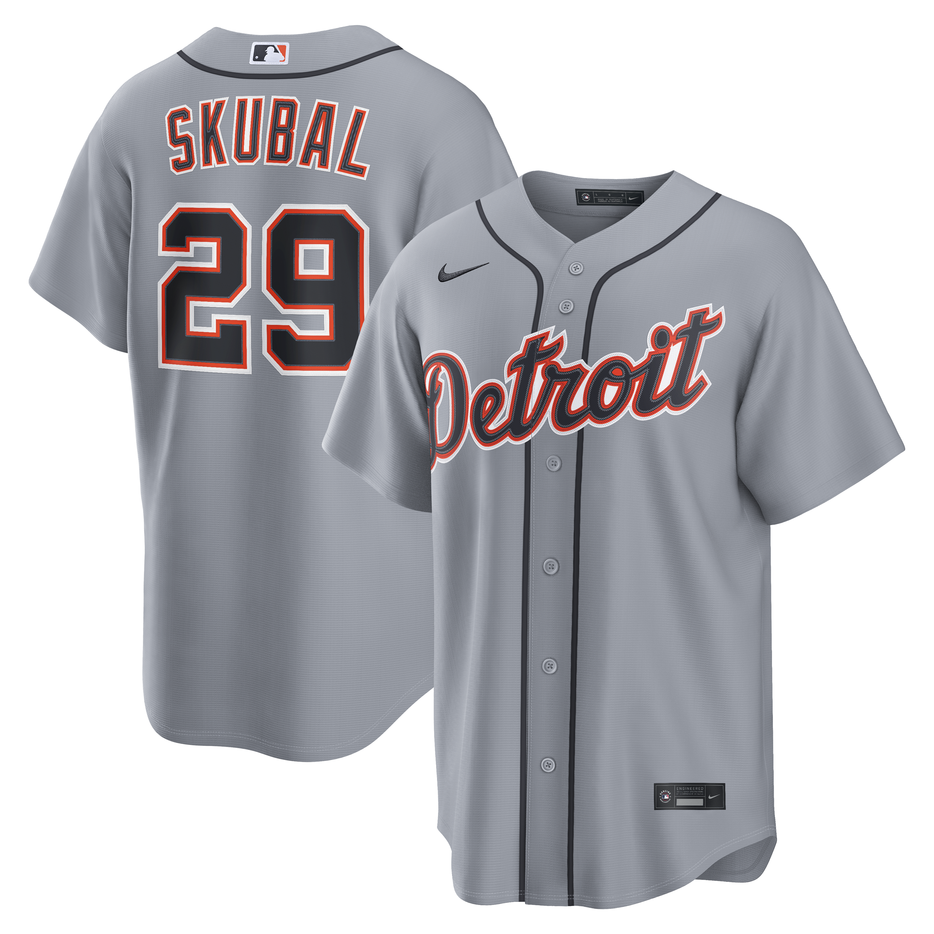 Tarik Skubal Detroit Tigers Road Jersey - Gray