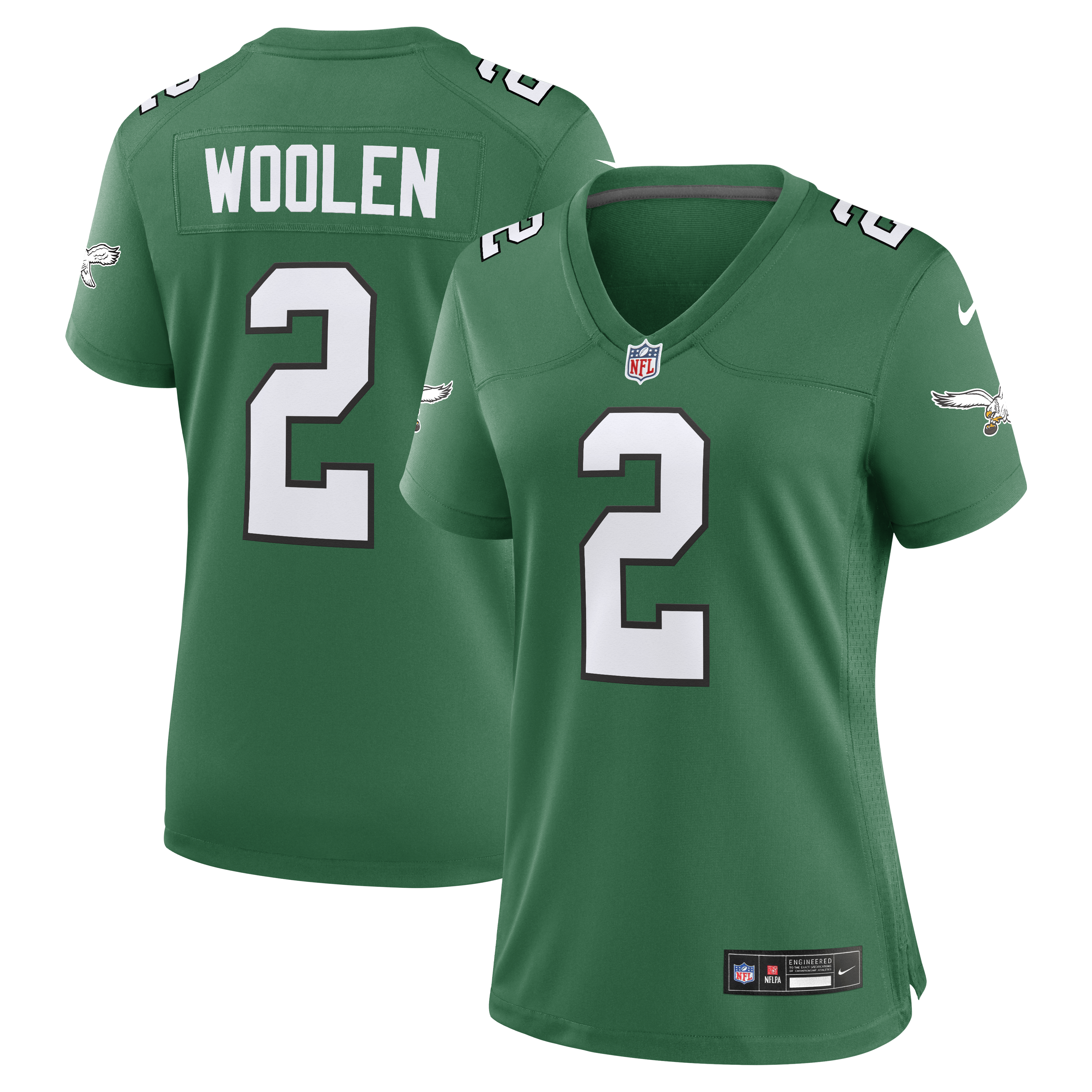 Tariq Woolen Philadelphia Eagles Women's Alternate Game Jersey - Kelly Green