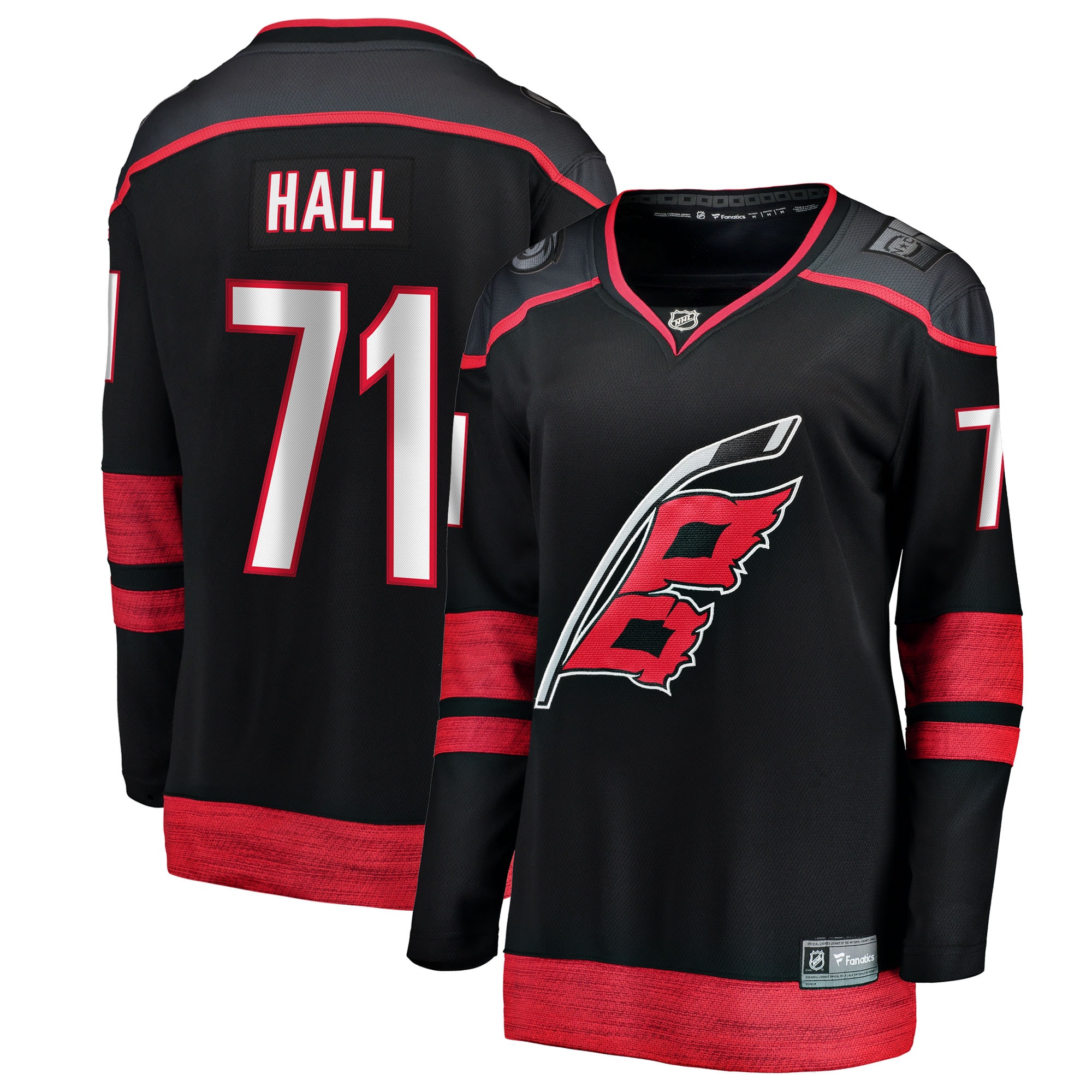 Taylor Hall Carolina Hurricanes Fanatics Women's Home Breakaway Player Jersey - Black