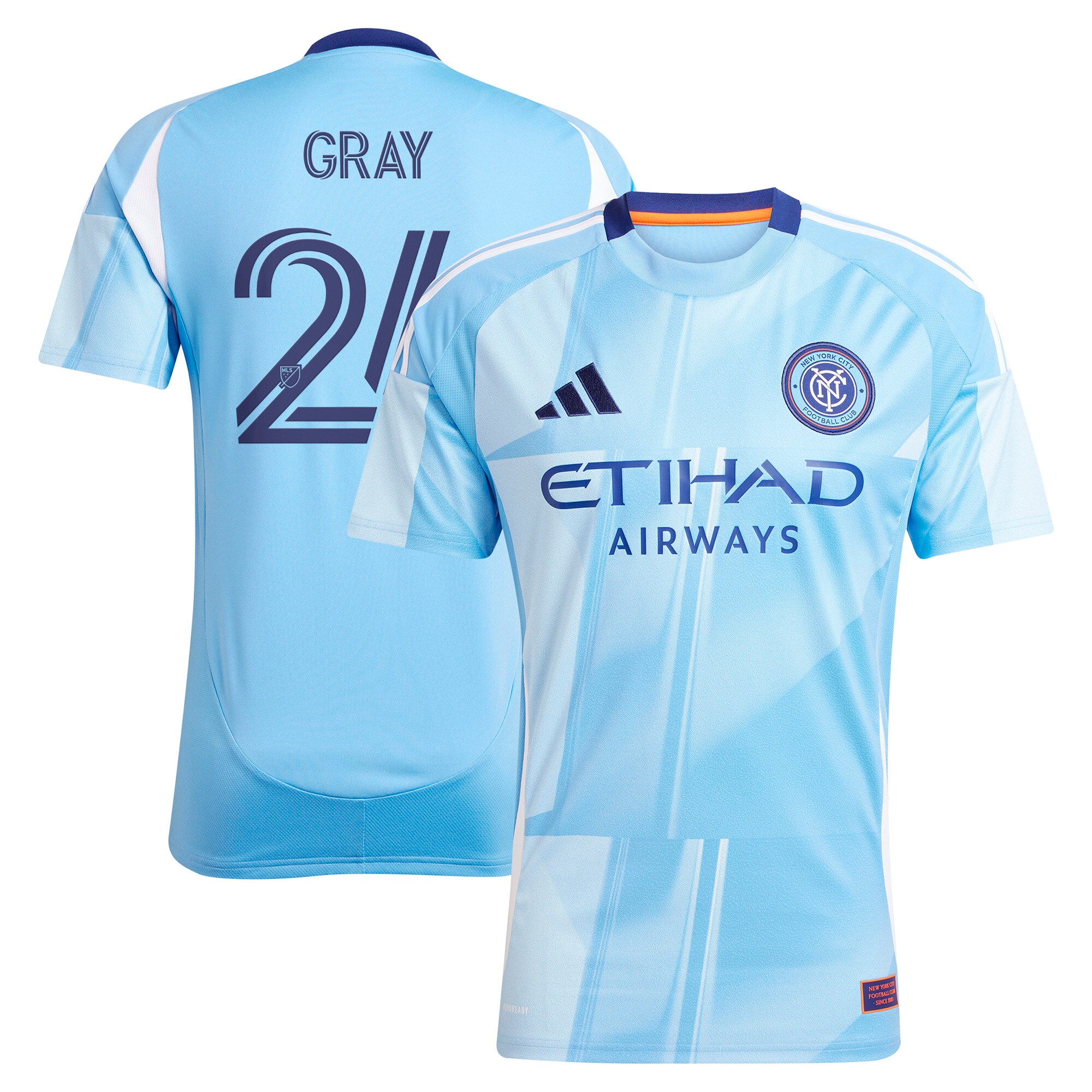 Tayvon Gray New York City FC 2025 The Excelsior Kit Player Jersey - Light Blue
