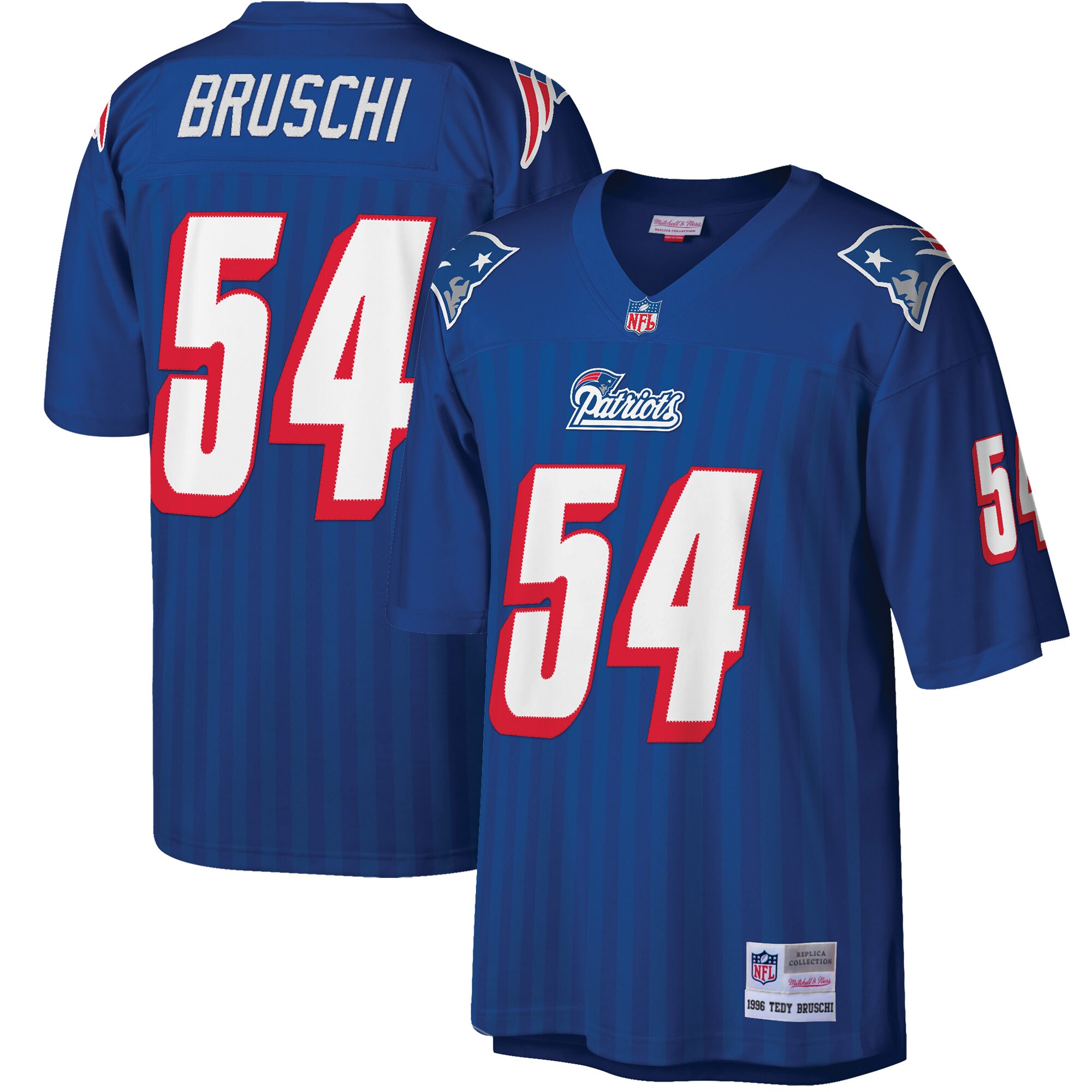 Tedy Bruschi New England Patriots Big & Tall 1996 Retired Player Jersey - Royal