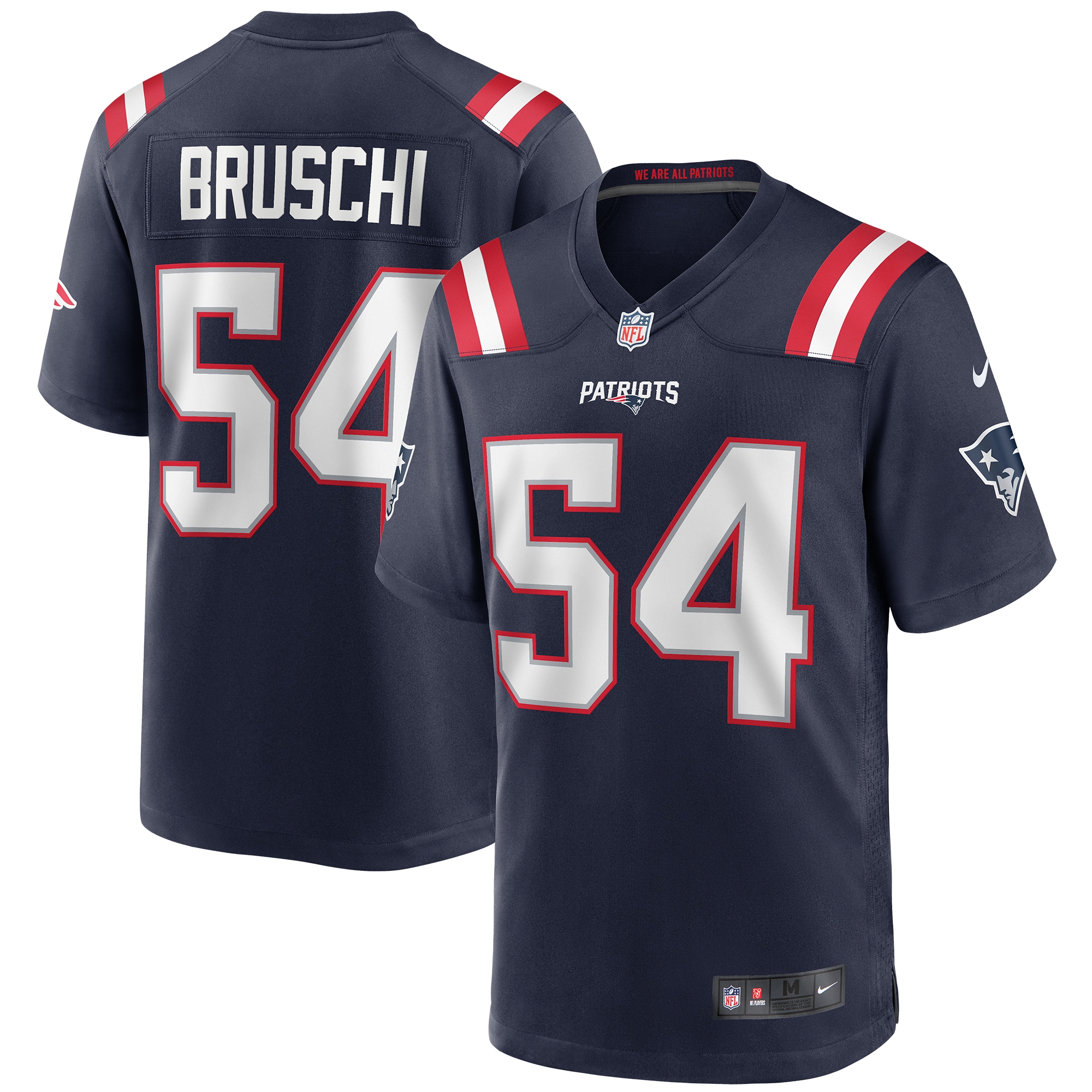Tedy Bruschi New England Patriots Game Retired Player Jersey - Navy