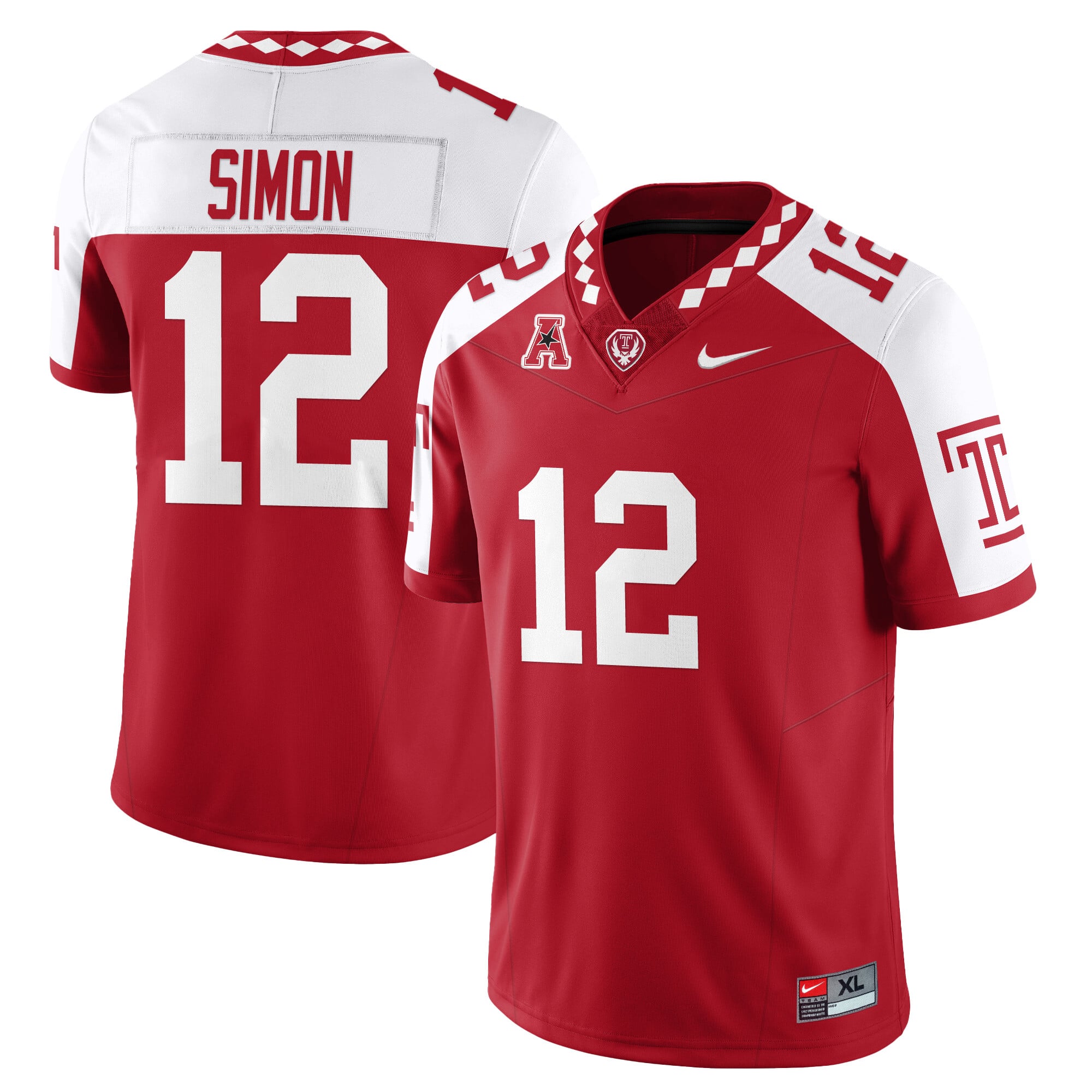 Alternative view of Temple Owls McCoy Jersey - Nike Temple Owls McCoy #13 Red Football