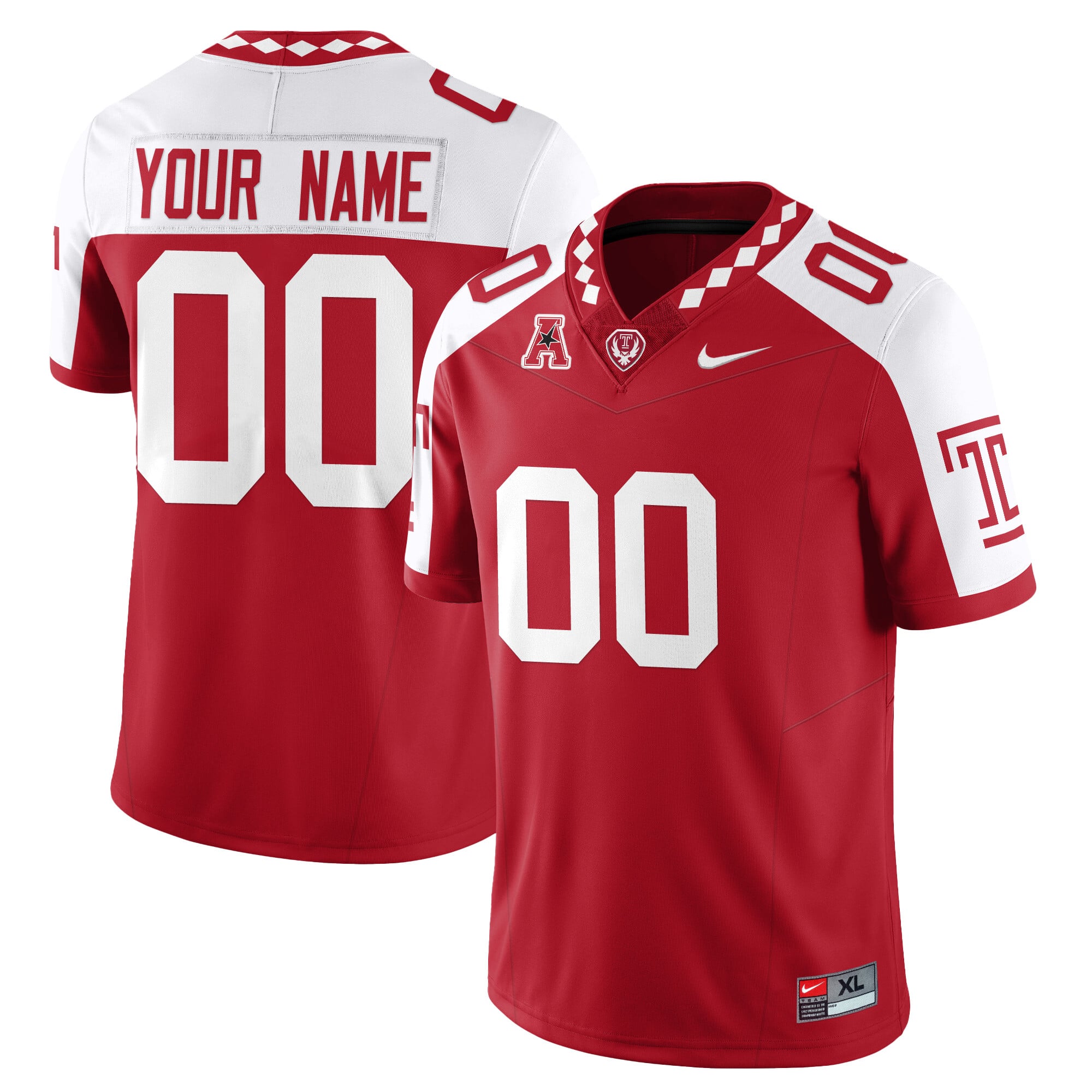 Alternative view of Temple Owls White Jersey - Nike - Custom Football