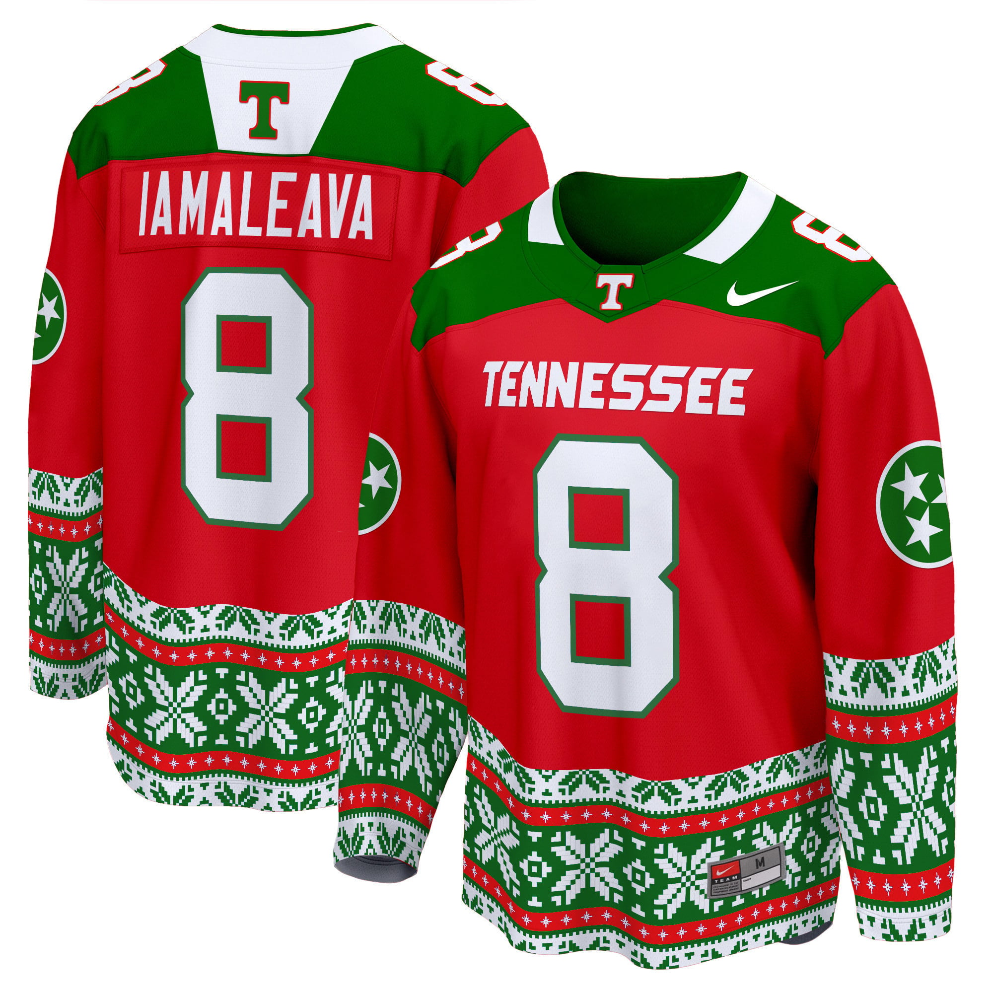 Tennessee Christmas Football Jersey - Nike Tennessee Iamaleava #8