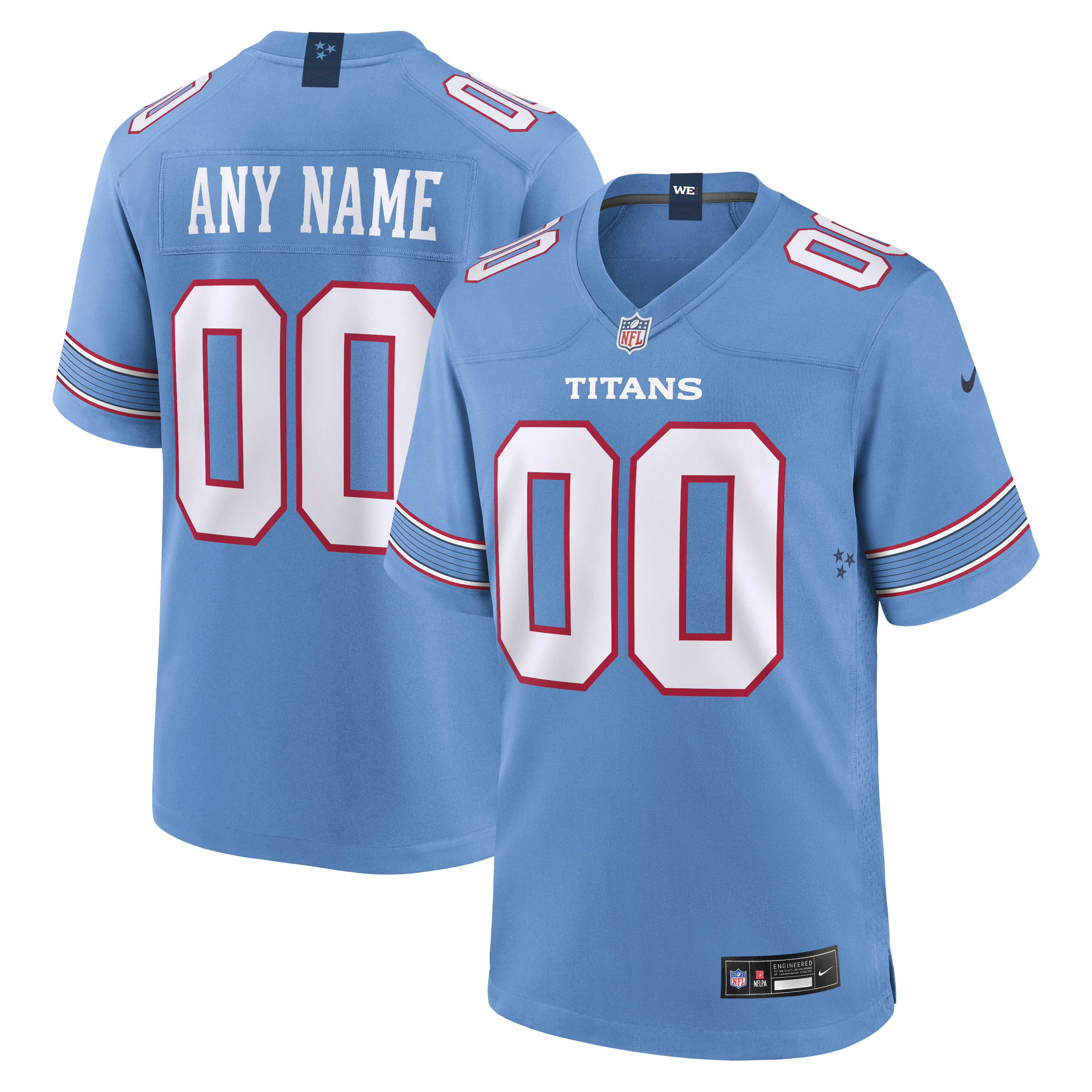 Tennessee Titans Youth Game Custom Jersey - Blue