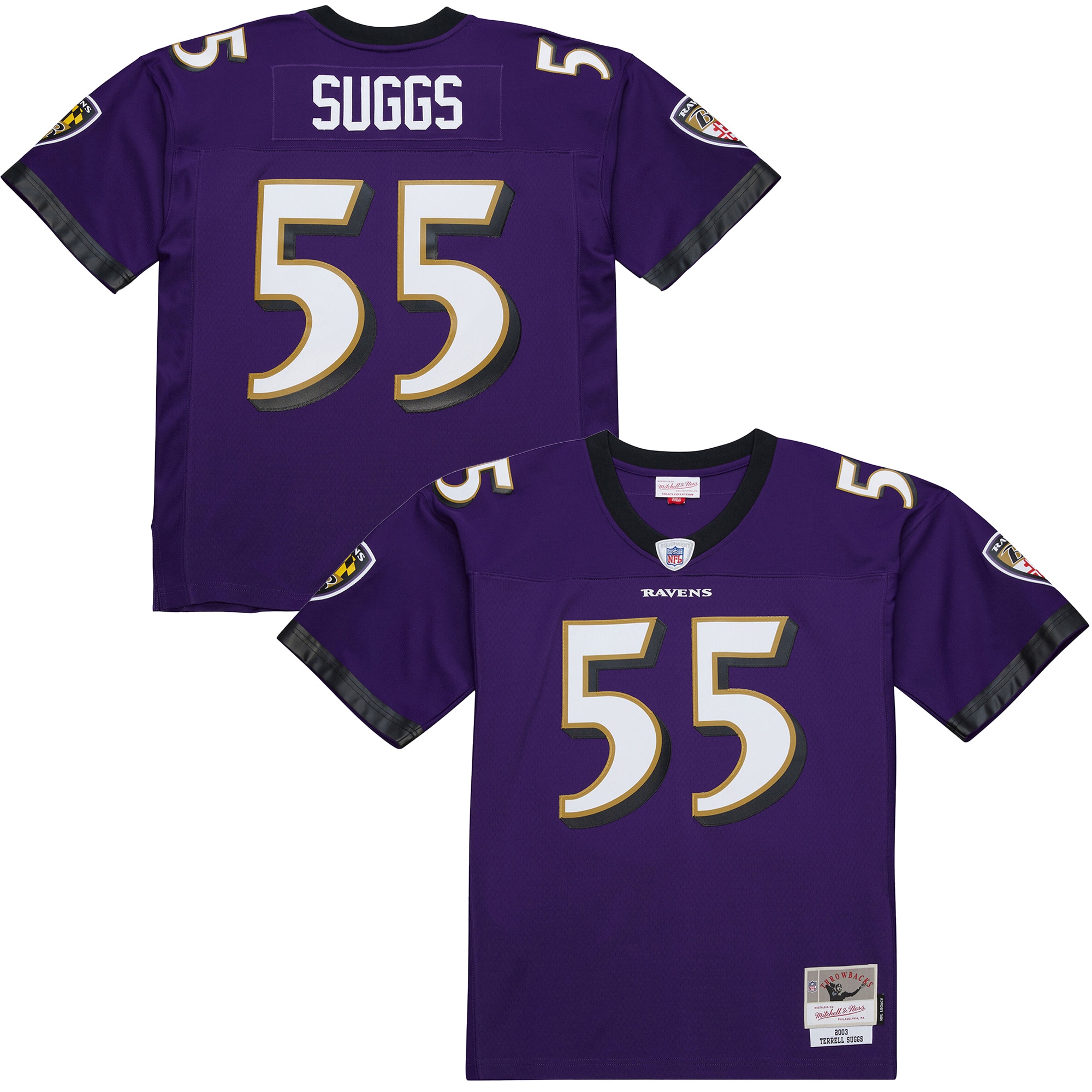 Terrell Suggs Baltimore Ravens 2003 Legacy Jersey - Purple