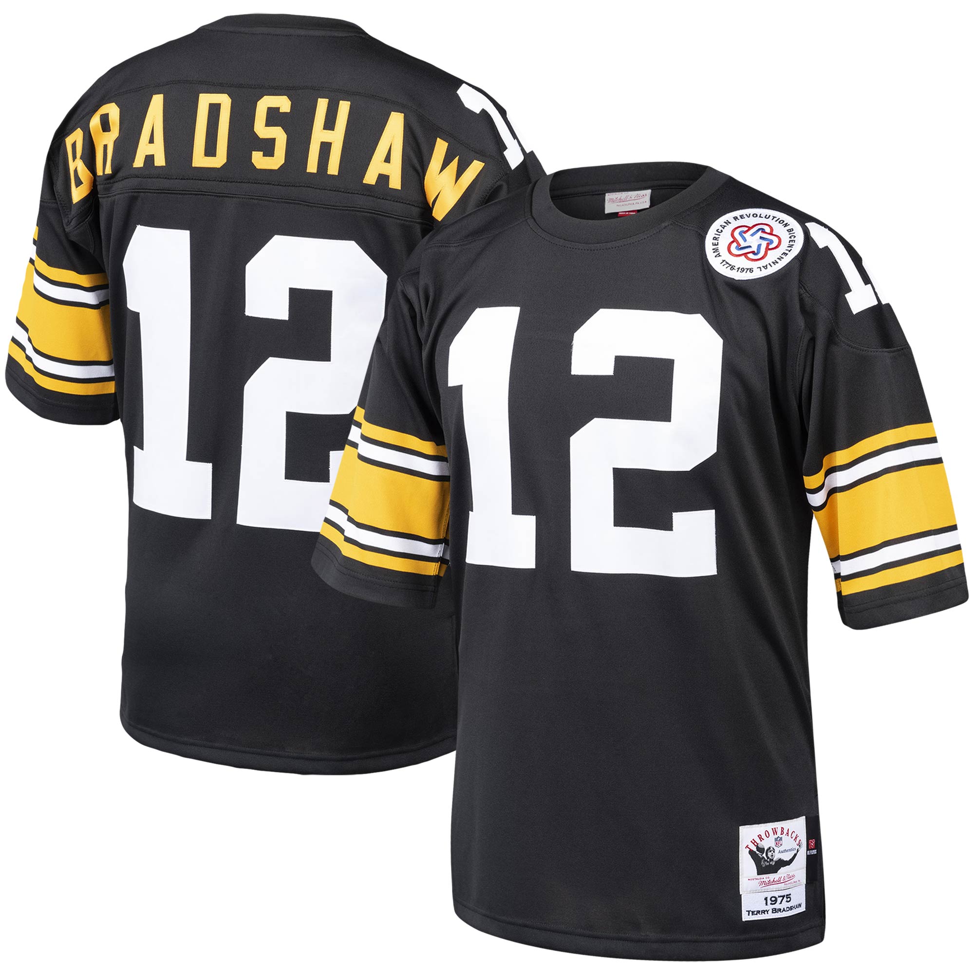 Terry Bradshaw Pittsburgh Steelers Throwback Retired Player Jersey - Black