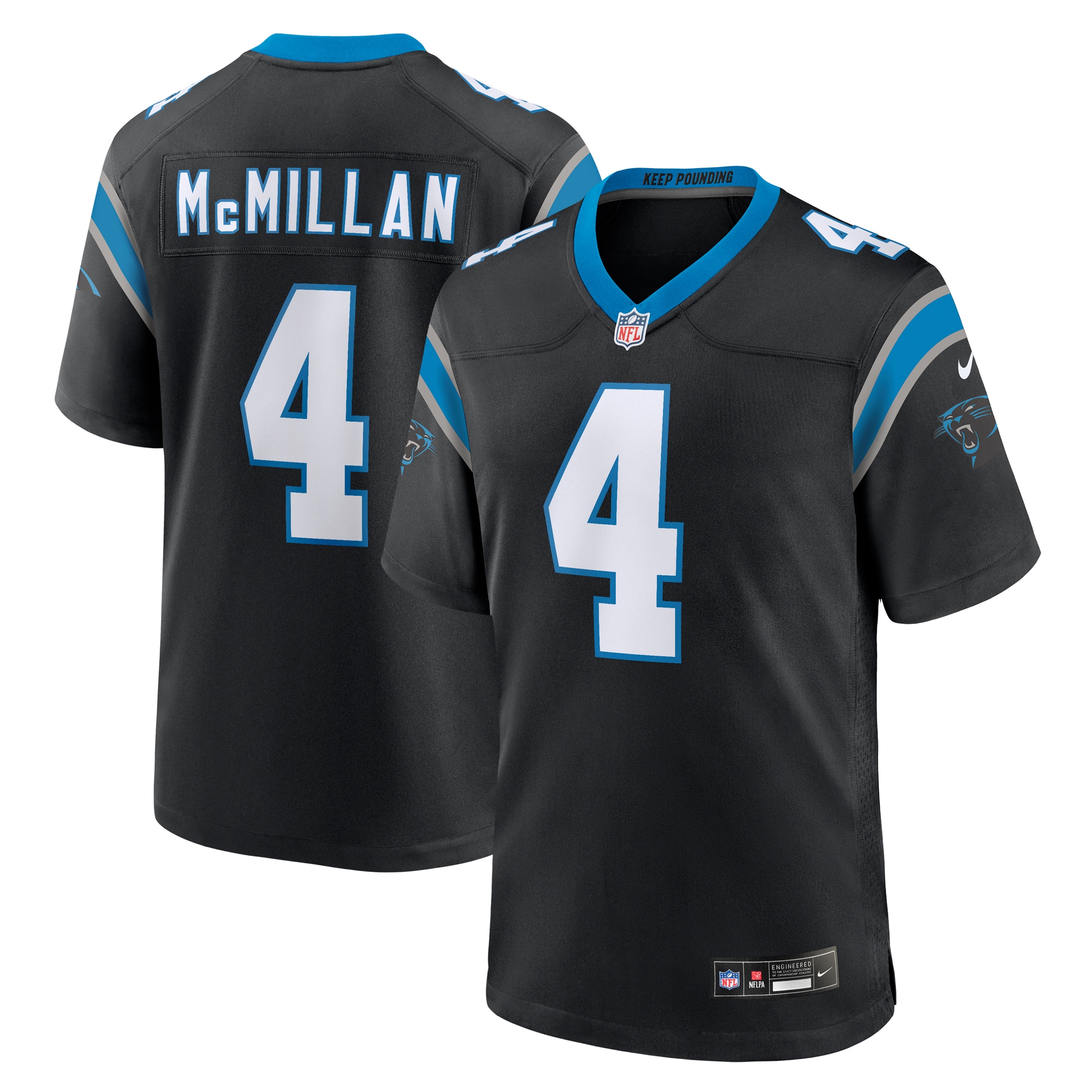 Tetairoa McMillan Carolina Panthers Team Game Jersey - Black