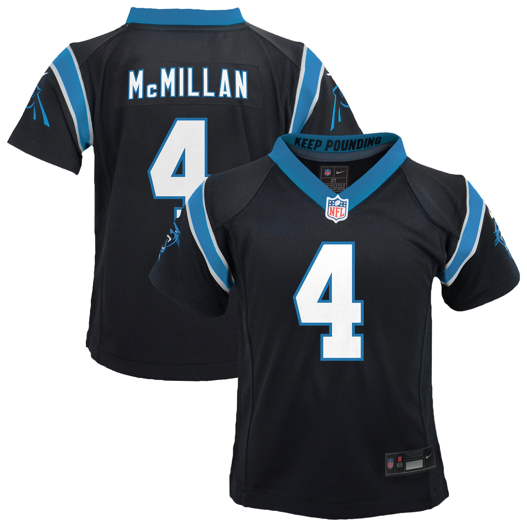 Tetairoa McMillan Carolina Panthers Toddler Game Jersey - Black