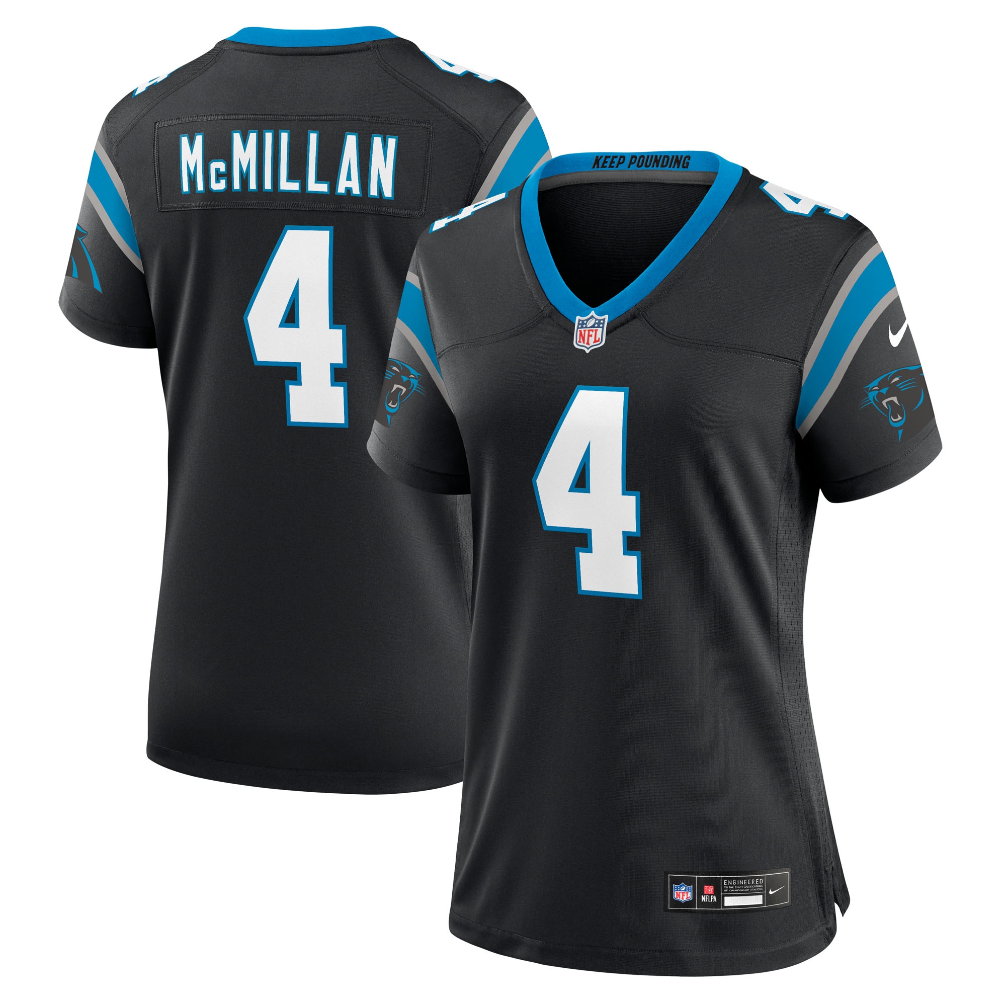 Tetairoa McMillan Carolina Panthers Women's Team Game Jersey - Black