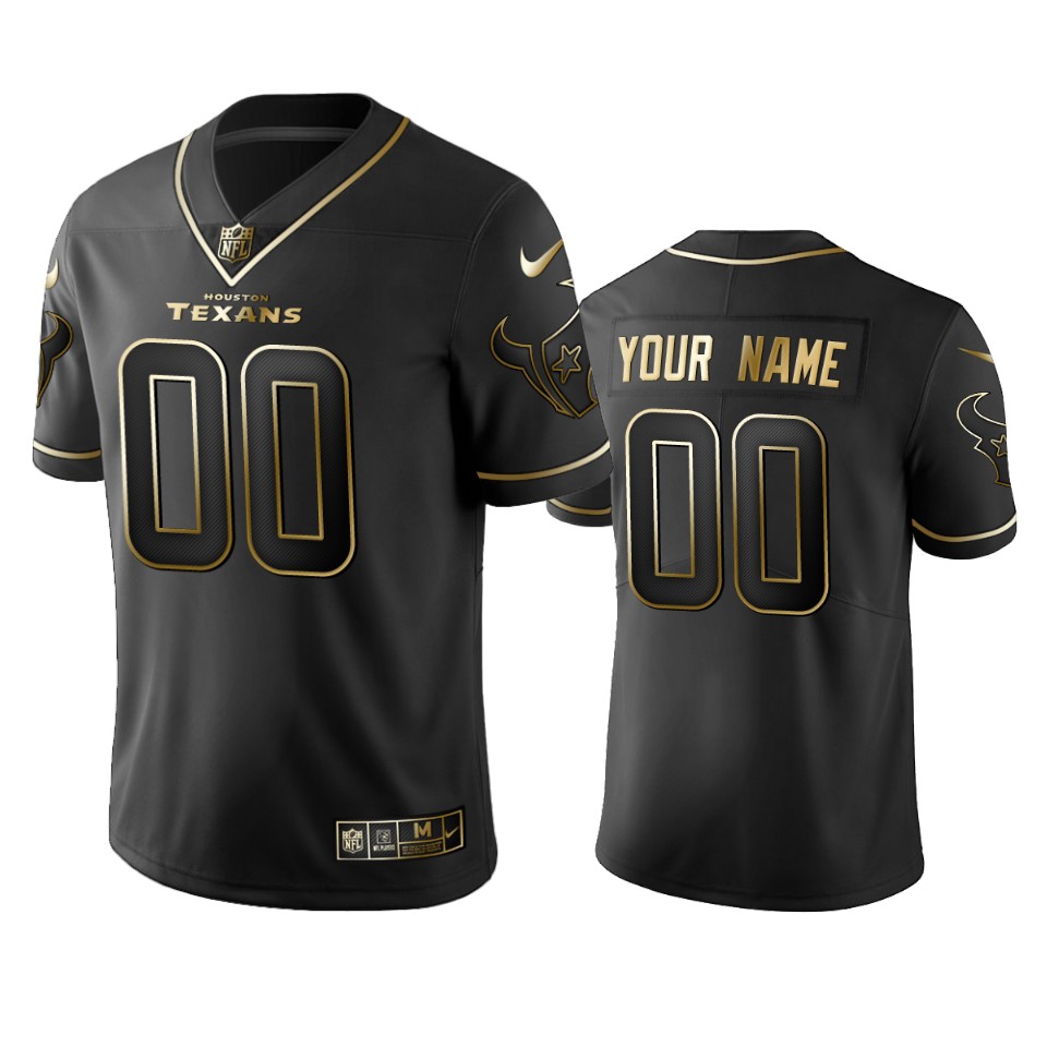 Texans Black Alternate Jersey Custom - Nike Houston Texans Black