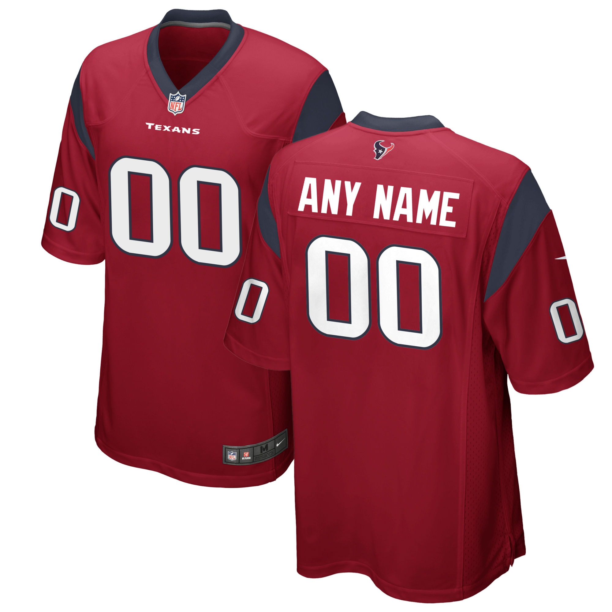 Texans Burgundy Custom Jersey - Nike - Personalize Your Style!