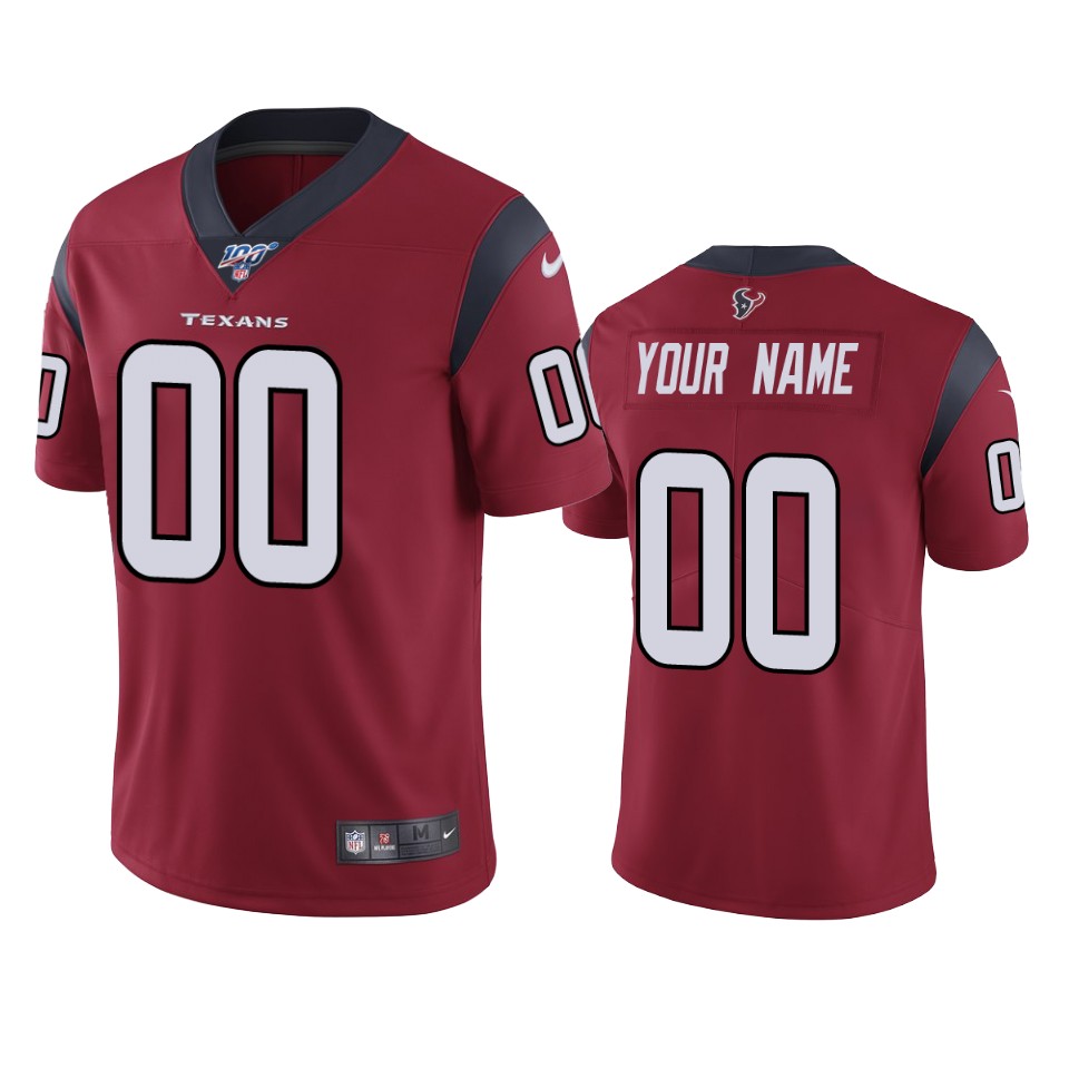 Texans Burgundy Custom Jersey - Nike - Personalize Yours!