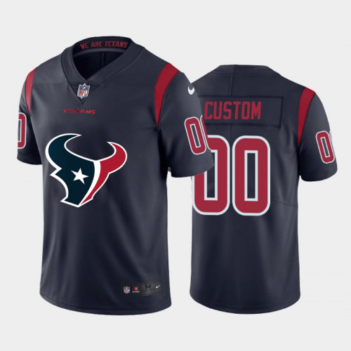 Texans Navy Custom Jersey nike - Nike Texans Navy Custom Jersey