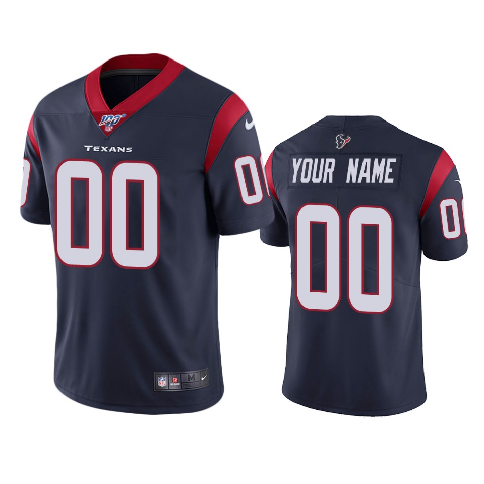 Texans Navy Custom Jersey - Nike - Personalized NFL