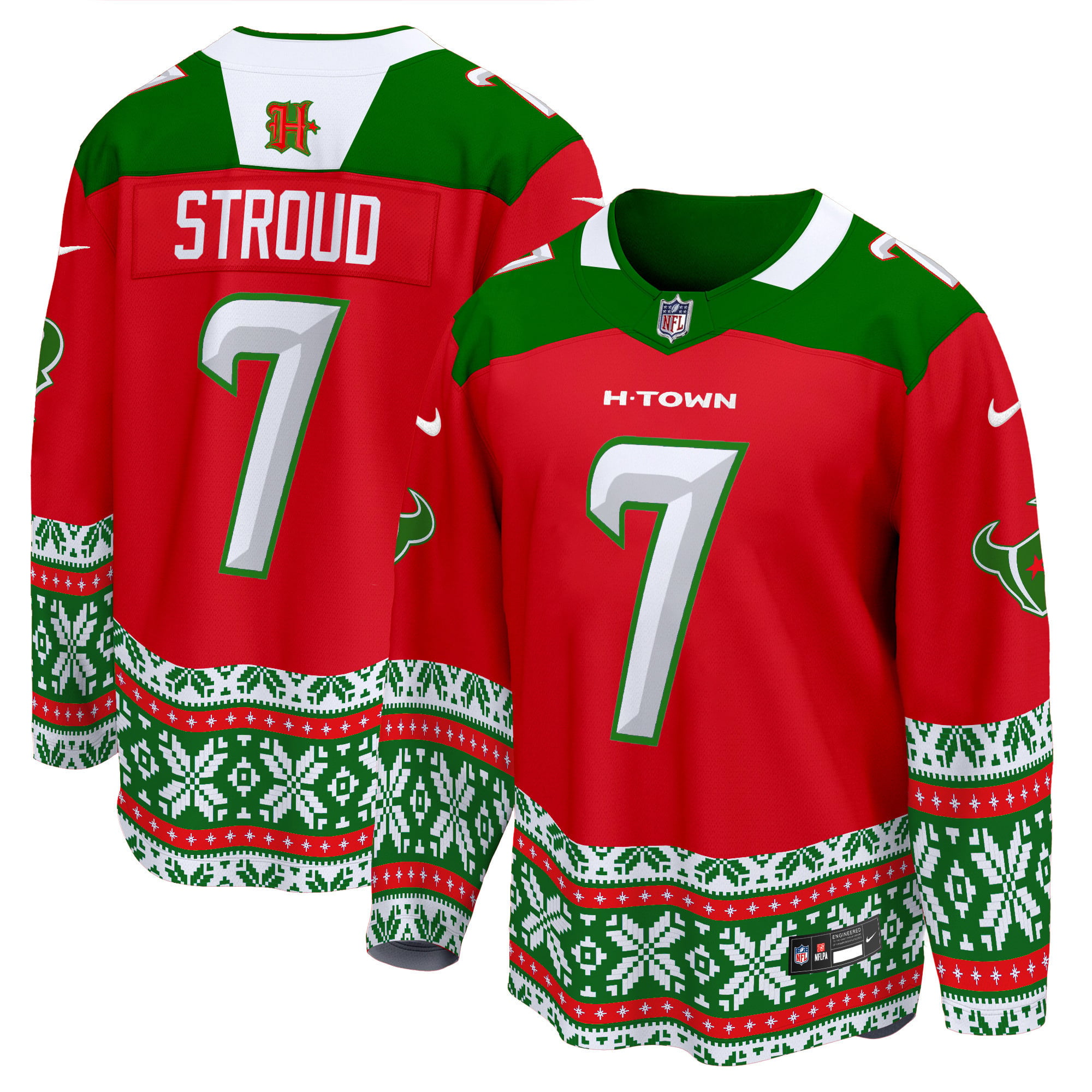 Texans Stroud Christmas Jersey - Nike Texans Stroud #7 Christmas